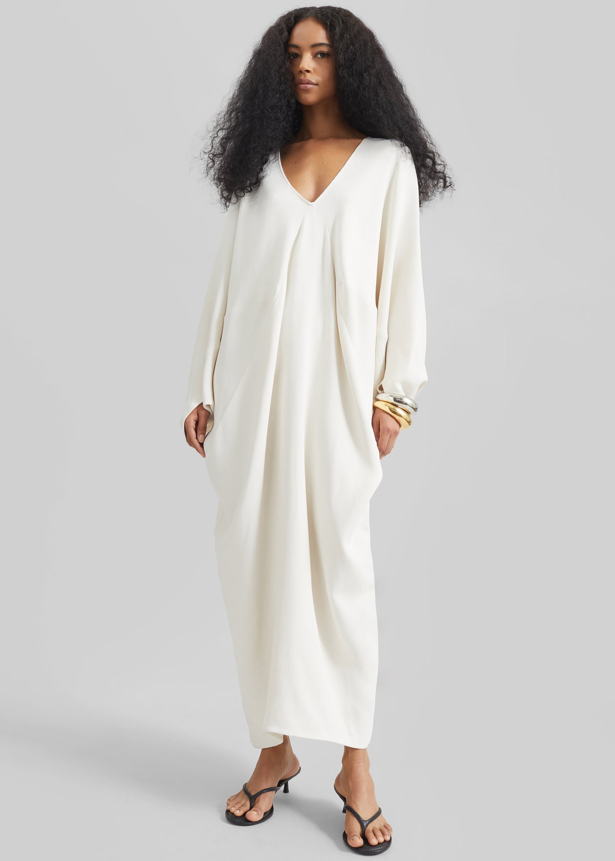 Lilia Kaftan Dress - Ivory - 6