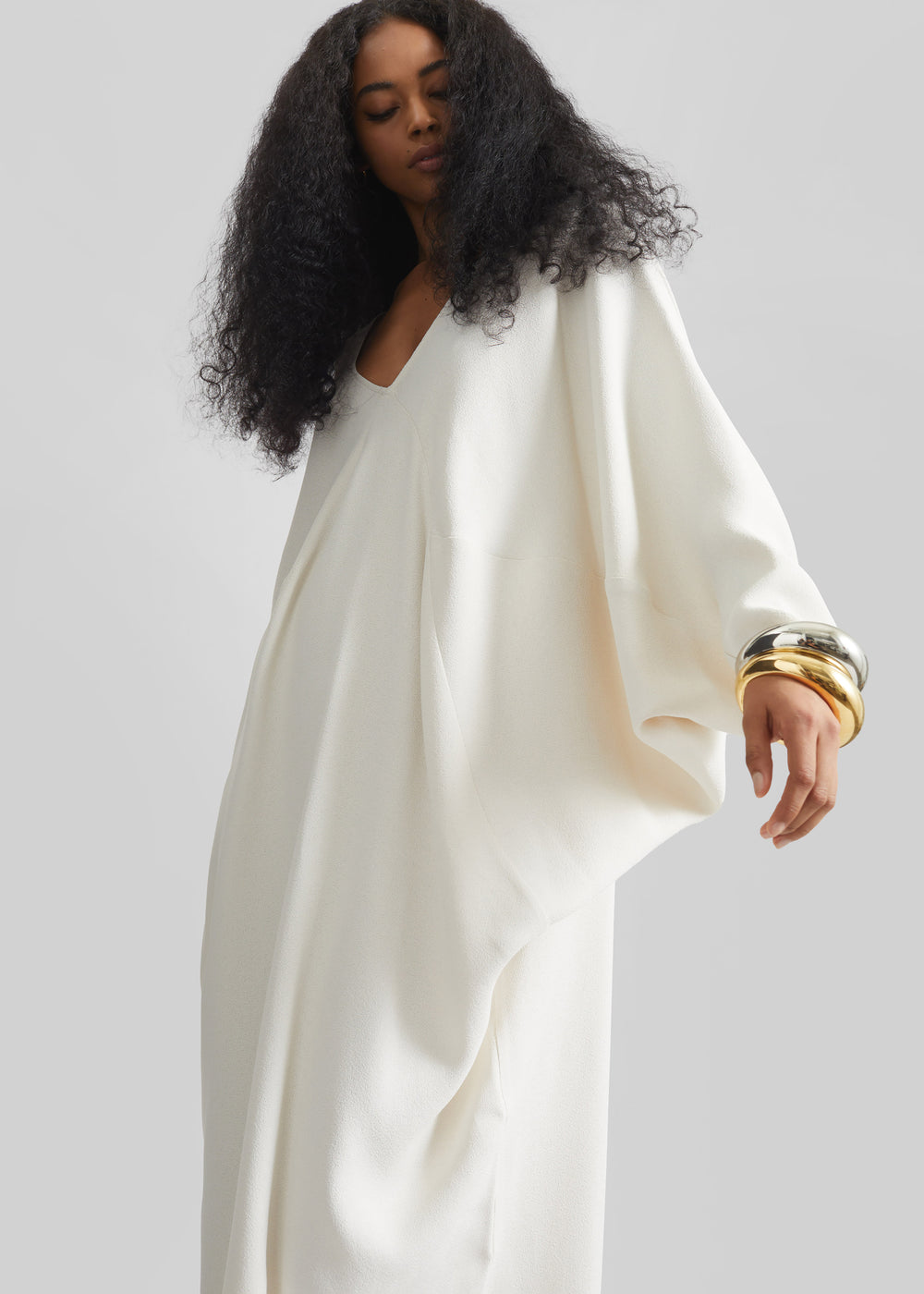 Lilia Kaftan Dress - Ivory