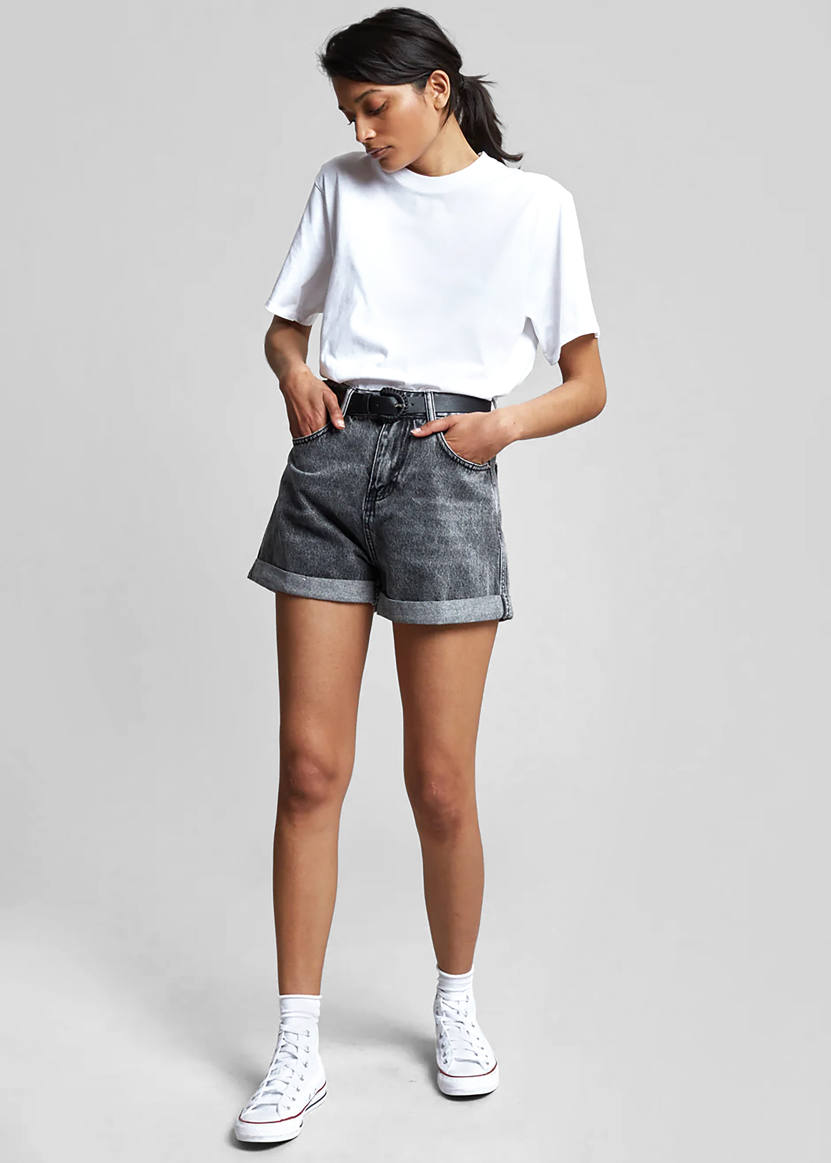 Lilou Simple Tee - Optic White - 5