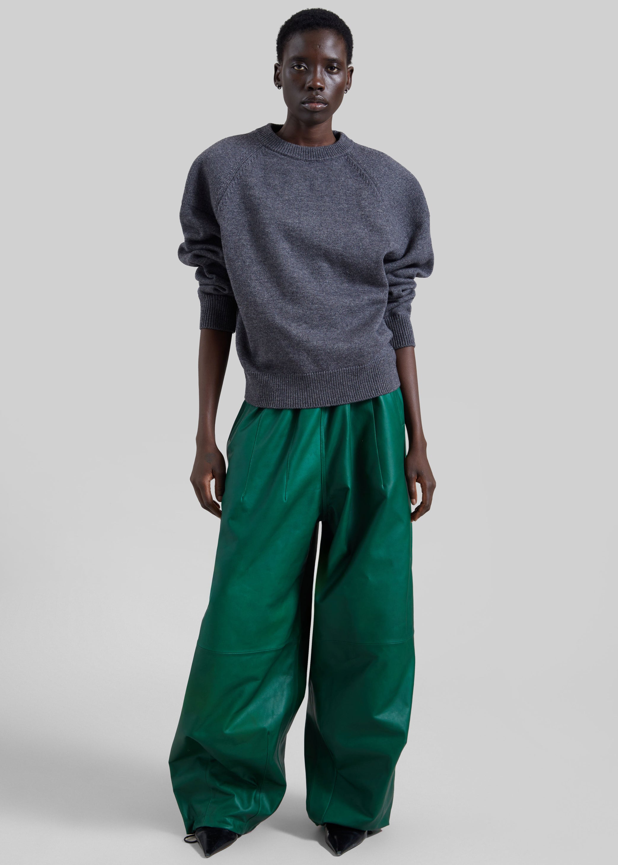 Shop the look image for Lina Padded Sweater - Dark Grey