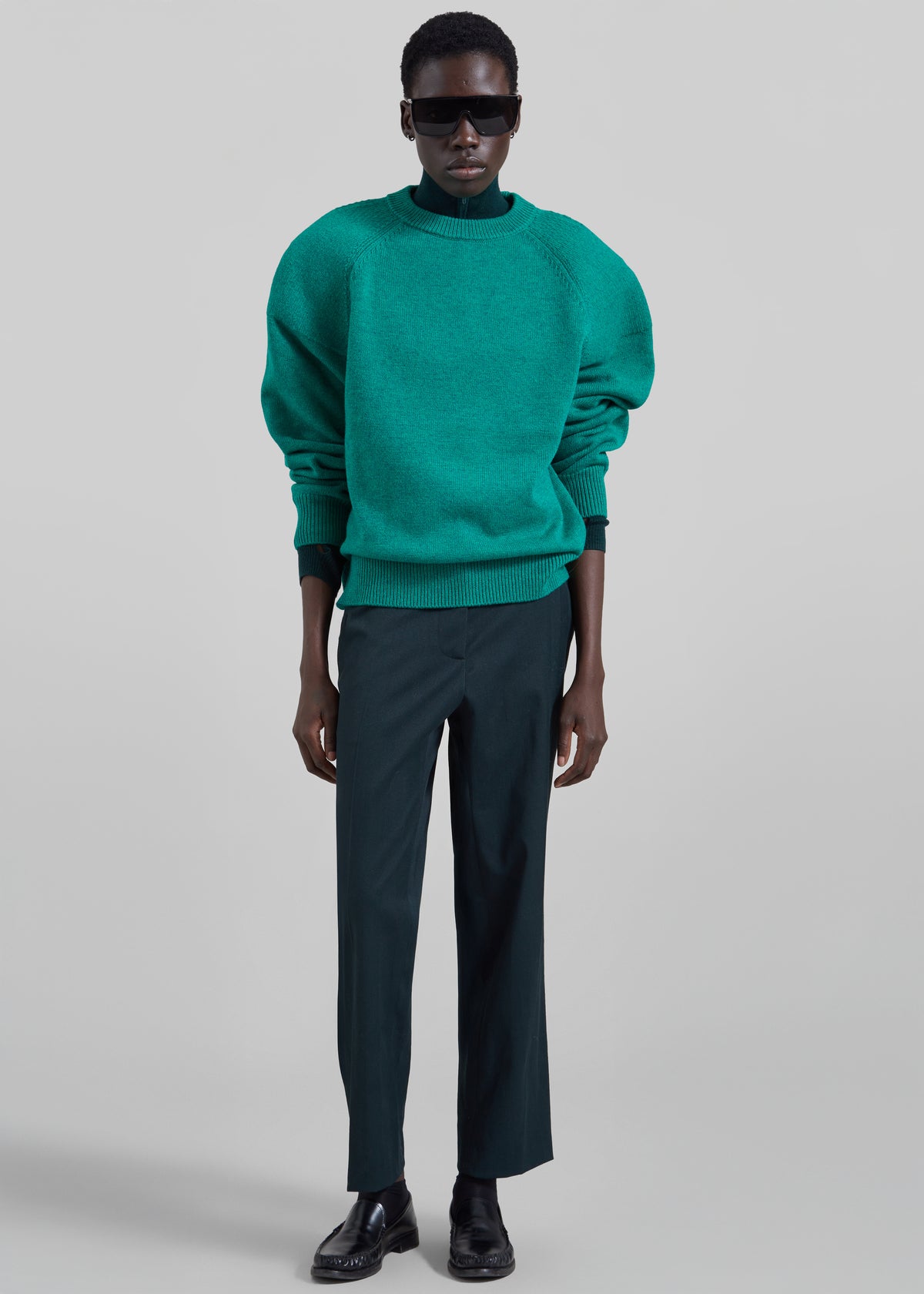 Lina Padded Sweater - Kelly Green - 4
