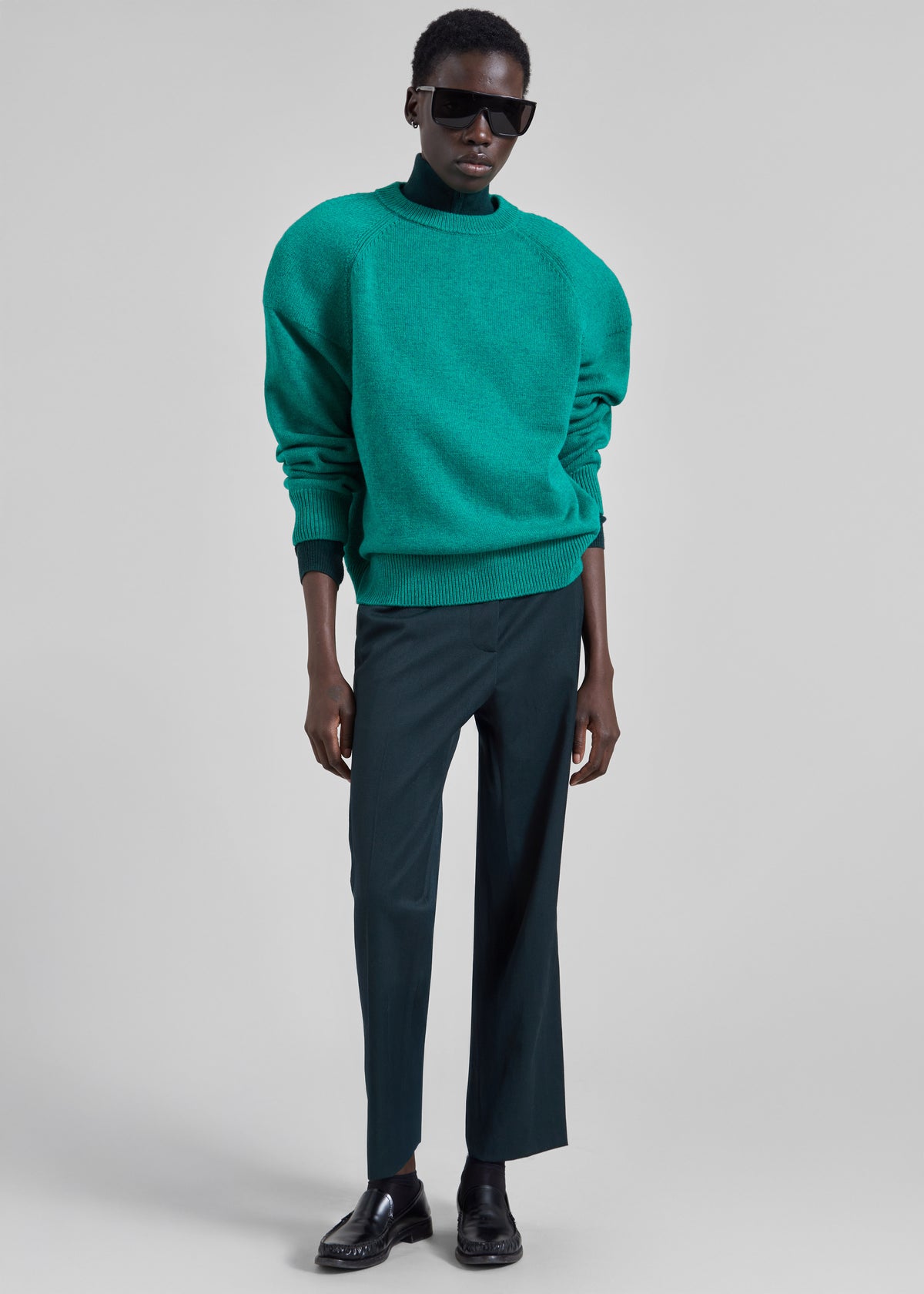 Lina Padded Sweater - Kelly Green - 2