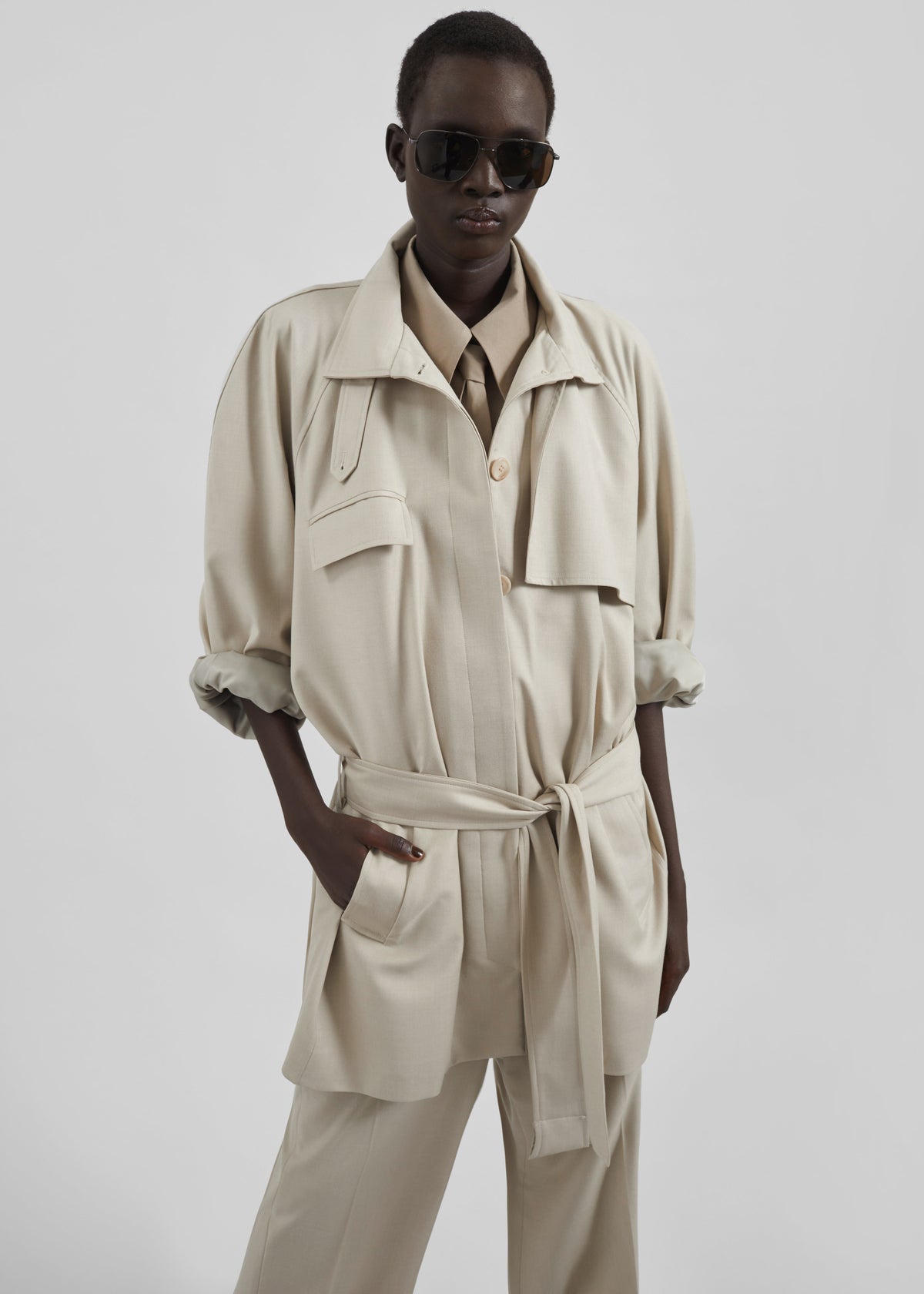 Linate Short Trench - Beige - 2