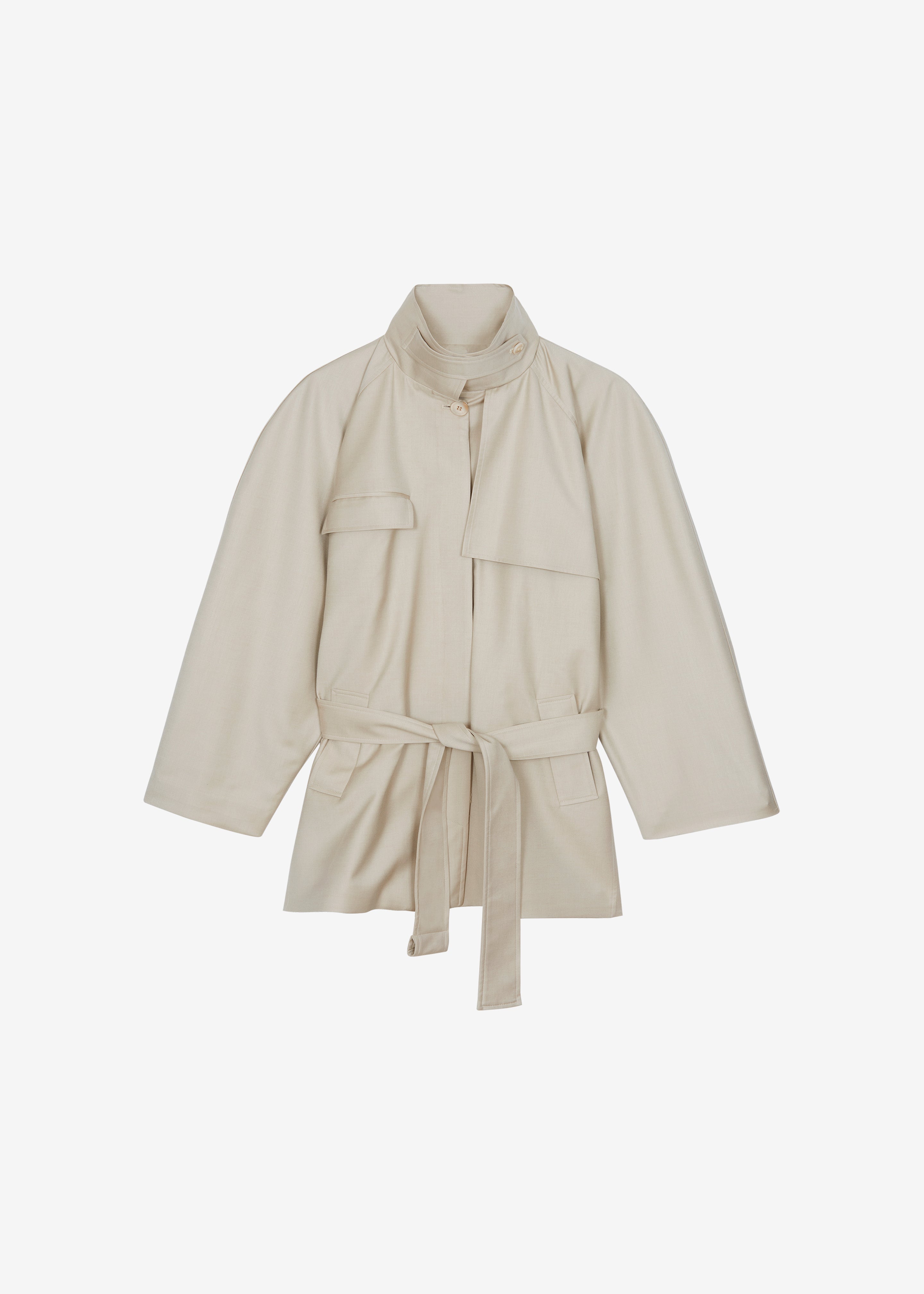Linate Short Trench - Beige – The Frankie Shop