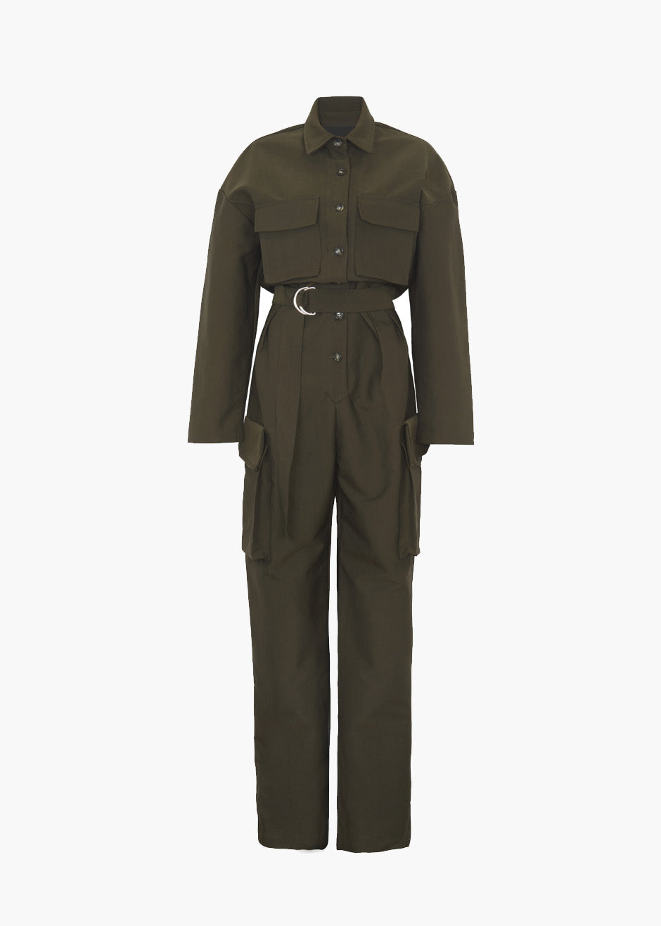 Linda Jumpsuit - Dark Olive - 10