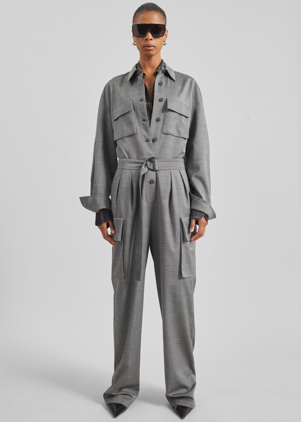 Linda Jumpsuit  - Grey Melange