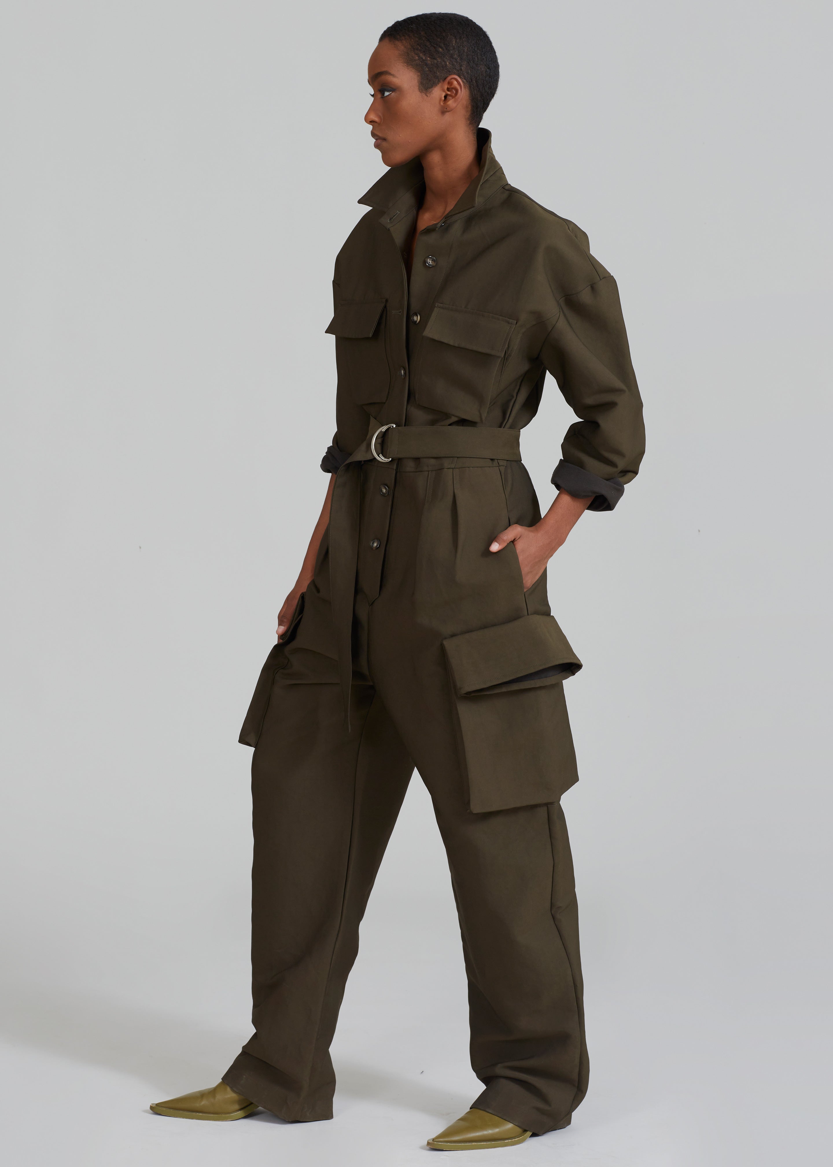 Linda Jumpsuit - Dark Olive - 5