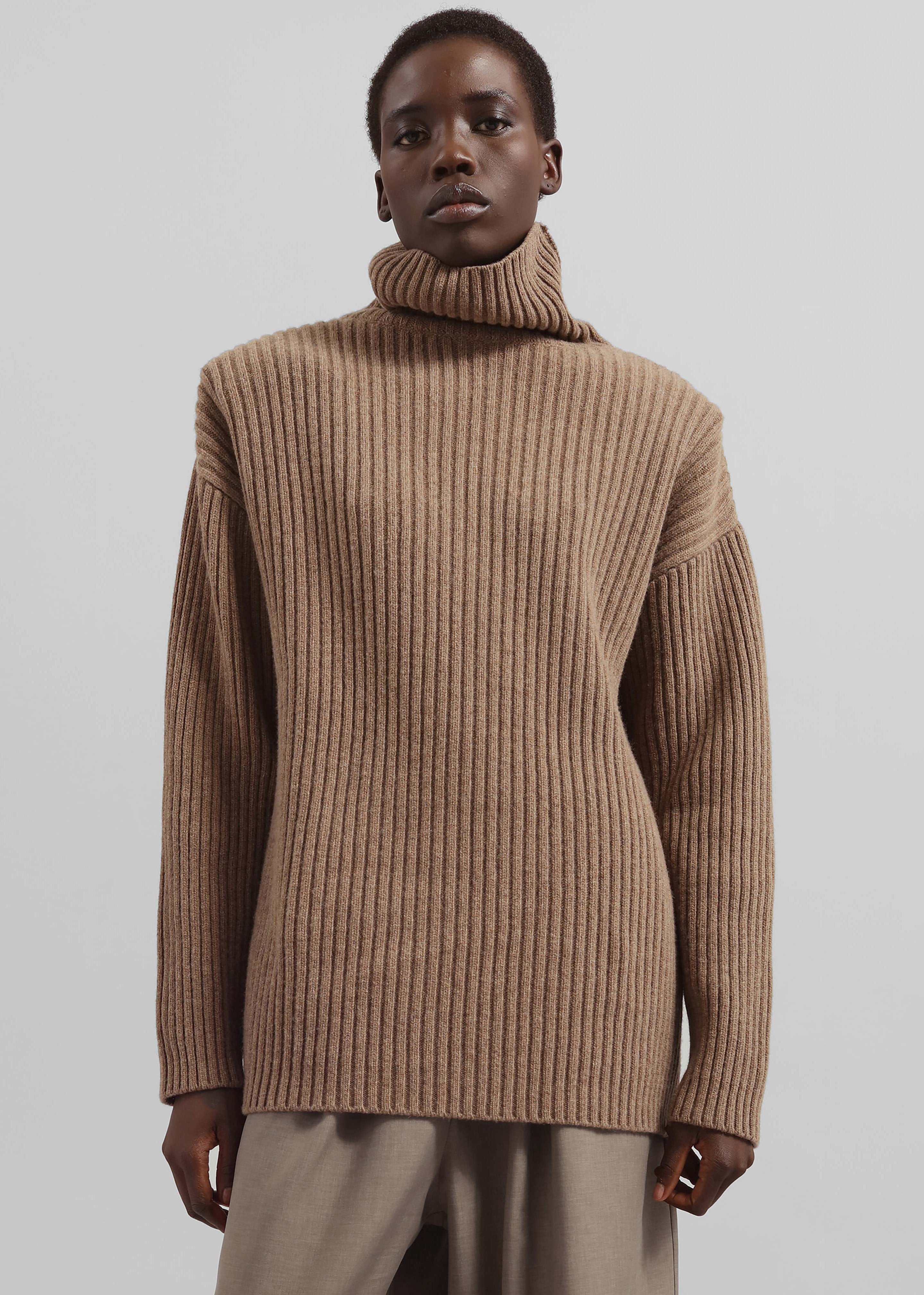 Lindall Turtleneck Sweater - Taupe – The Frankie Shop