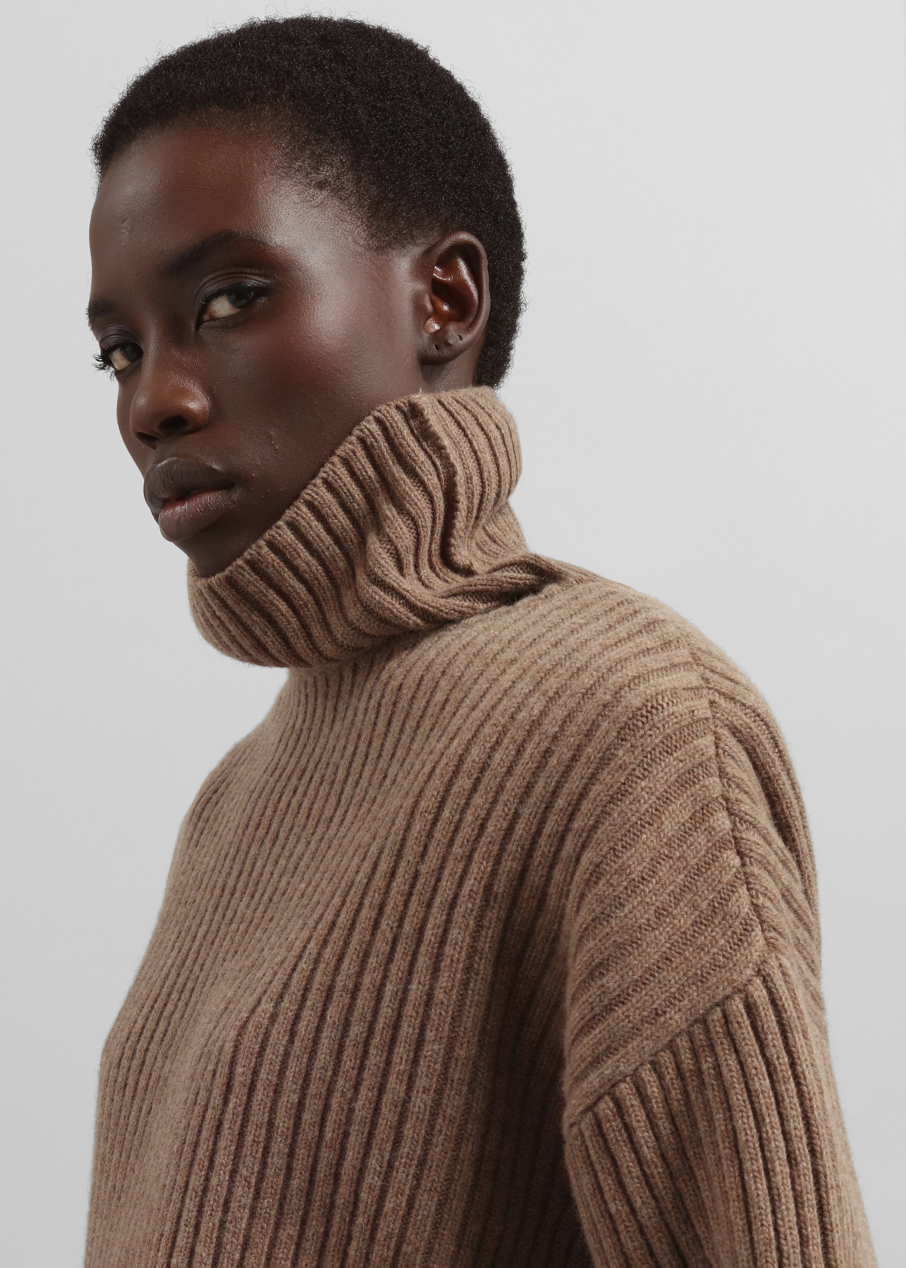 Lindall Turtleneck Sweater - Taupe – The Frankie Shop