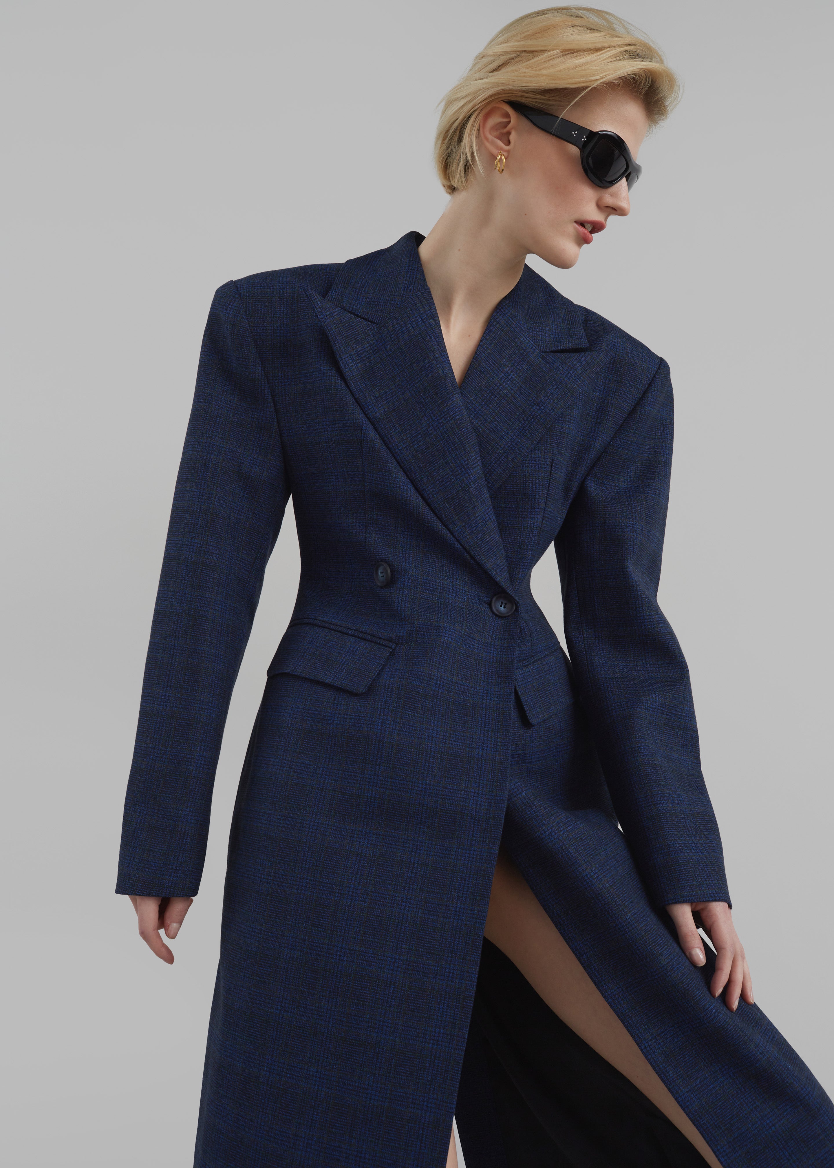 Navy women's hot sale dress coat