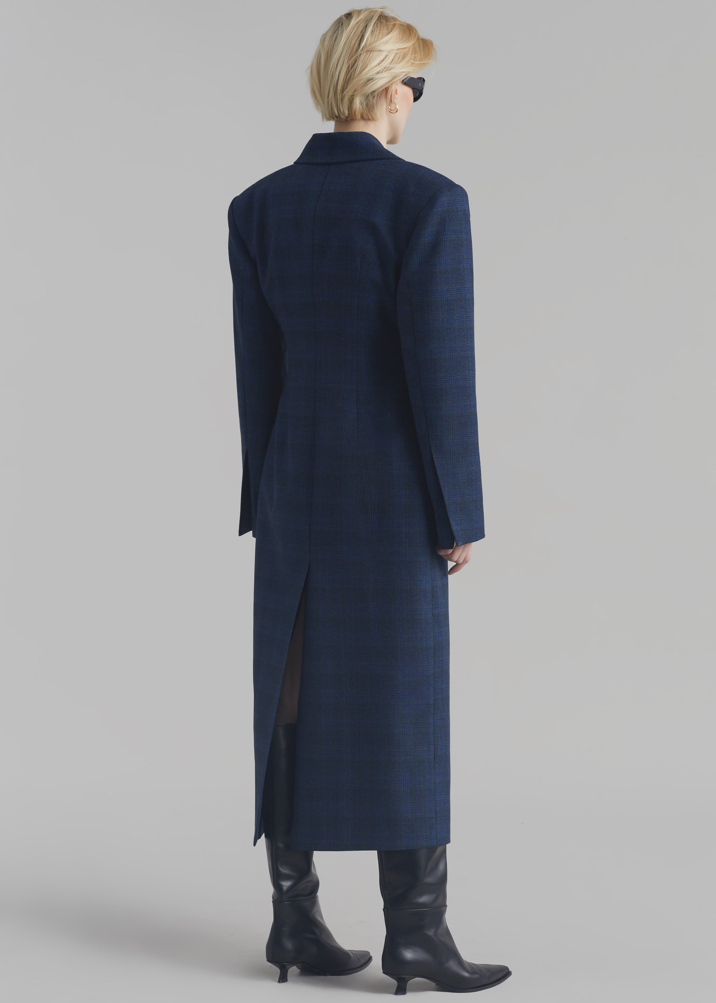 Plaid frock clearance coat