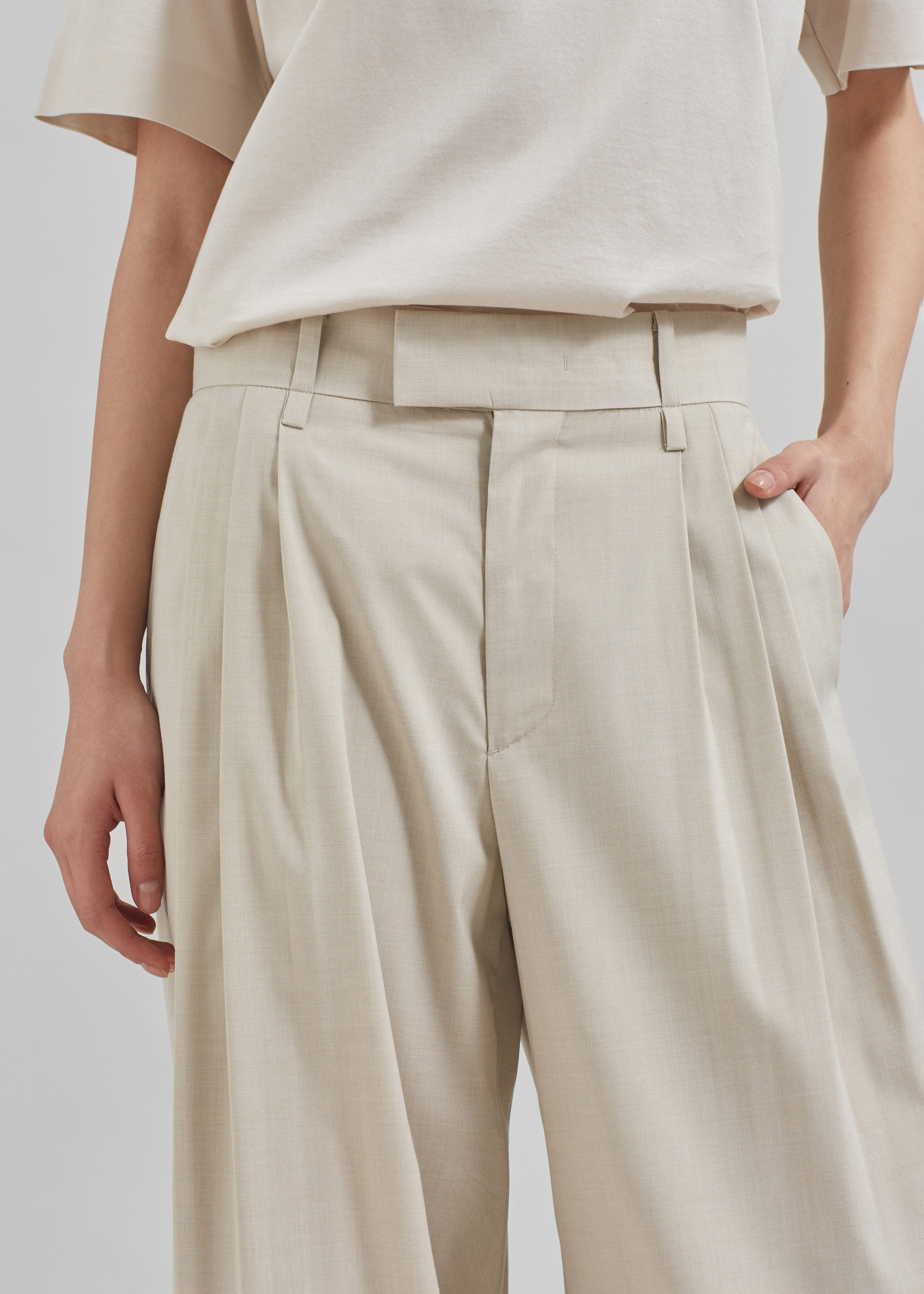 Linna Trousers - Beige - 9