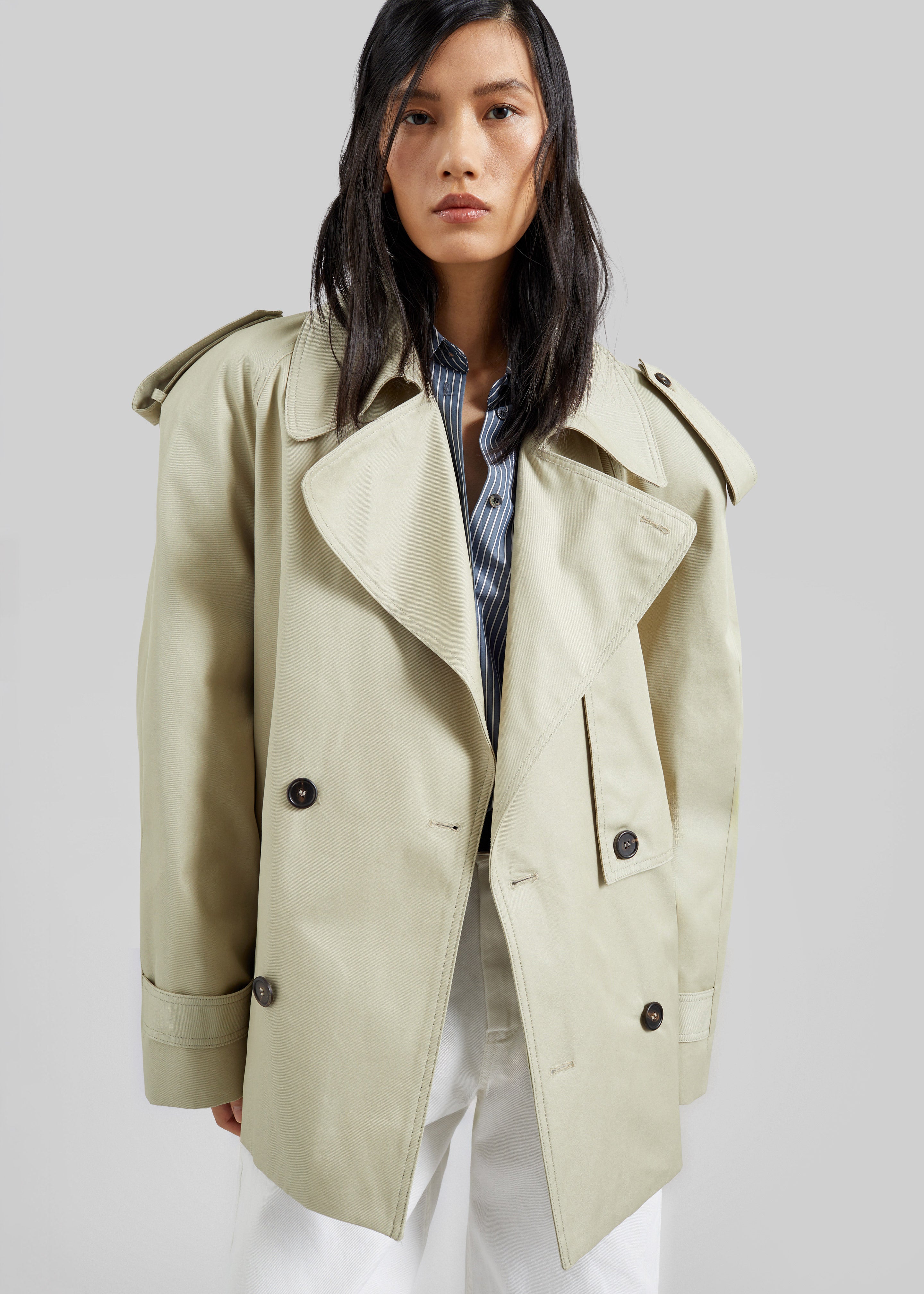 Linsell Short Trench - Beige - 5