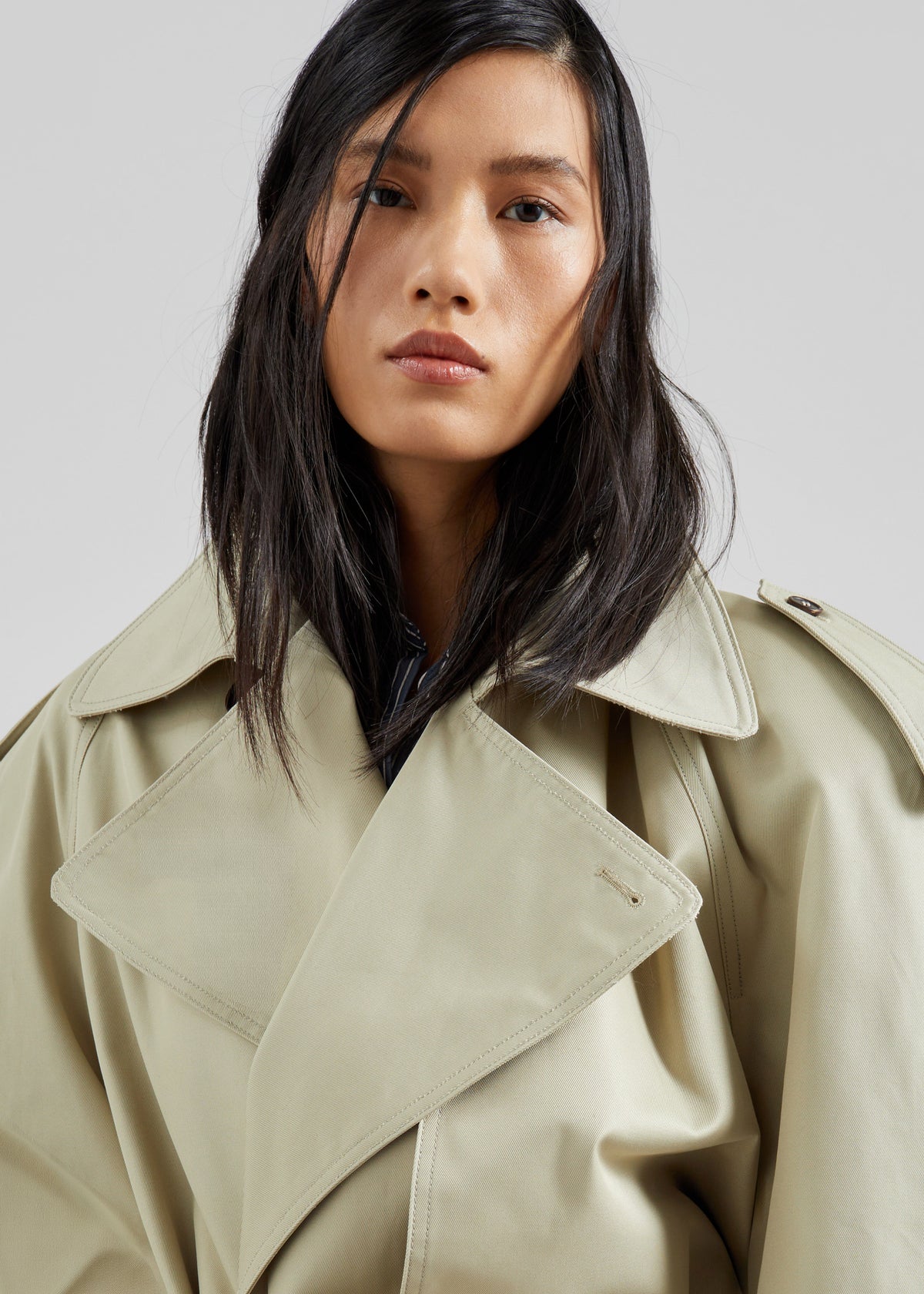 Linsell Short Trench - Beige - 4
