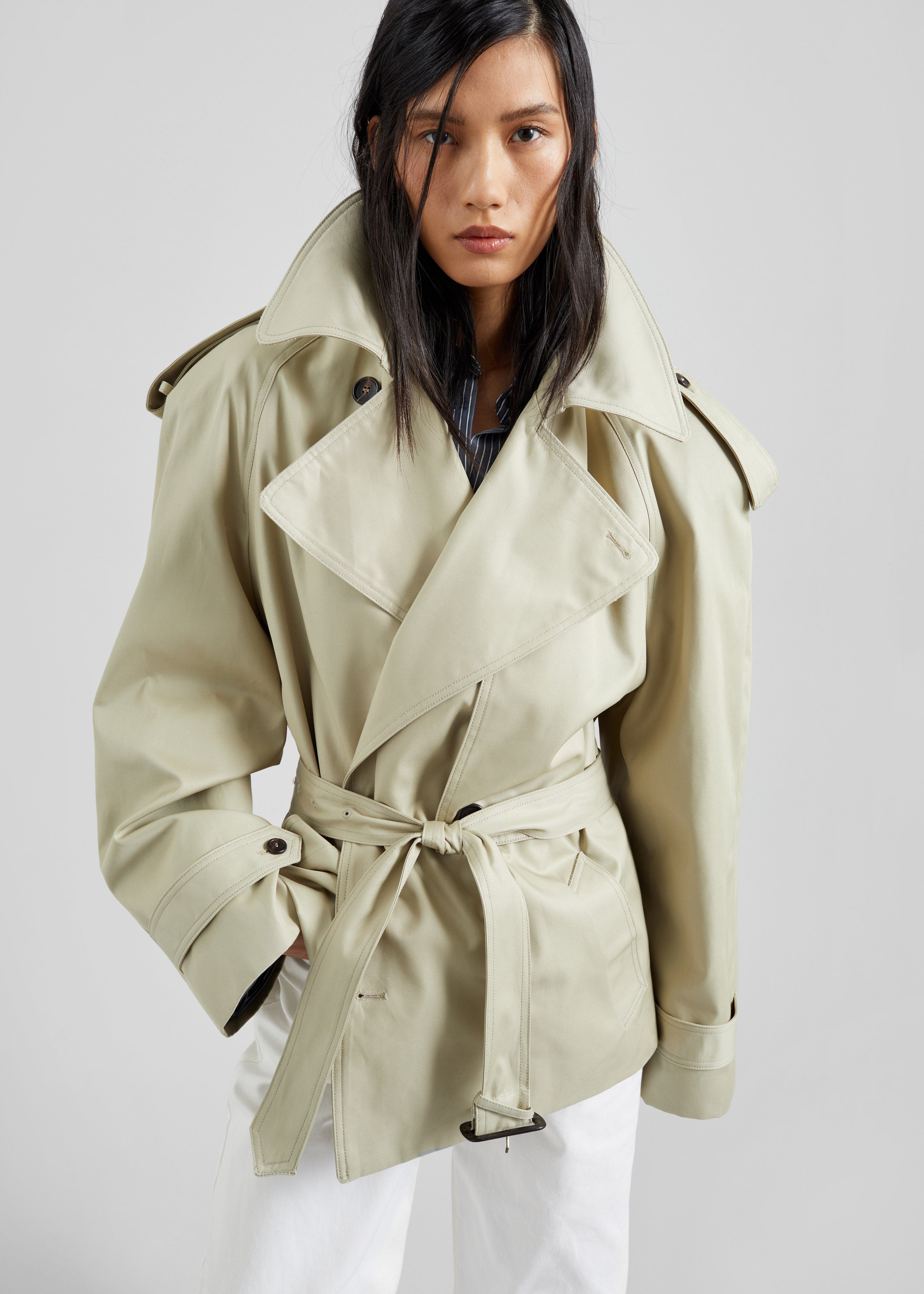 Linsell Short Trench - Beige – The Frankie Shop