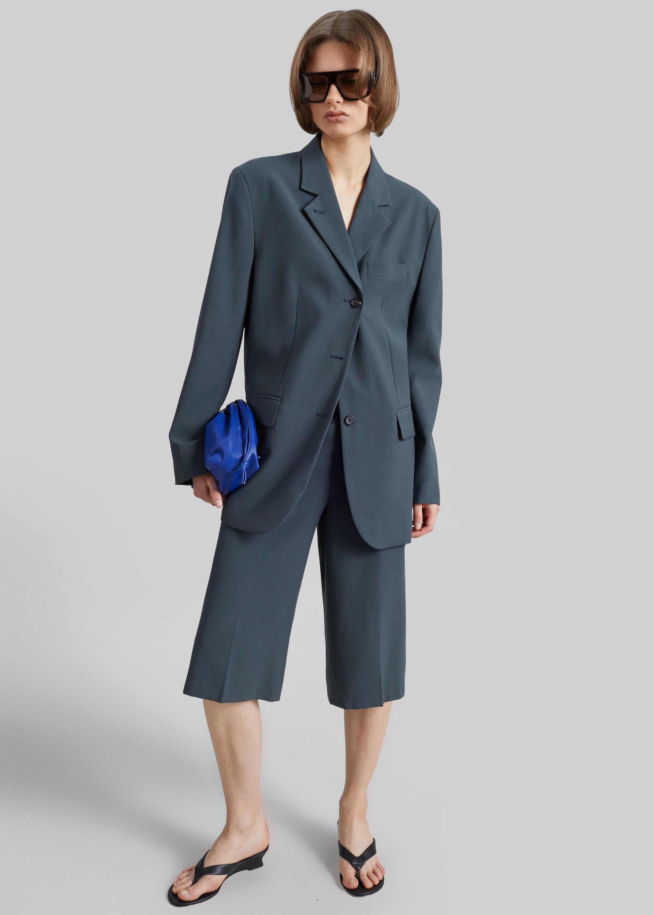 Shop the look image for Lioni Oversized Padded Blazer - Deep Teal