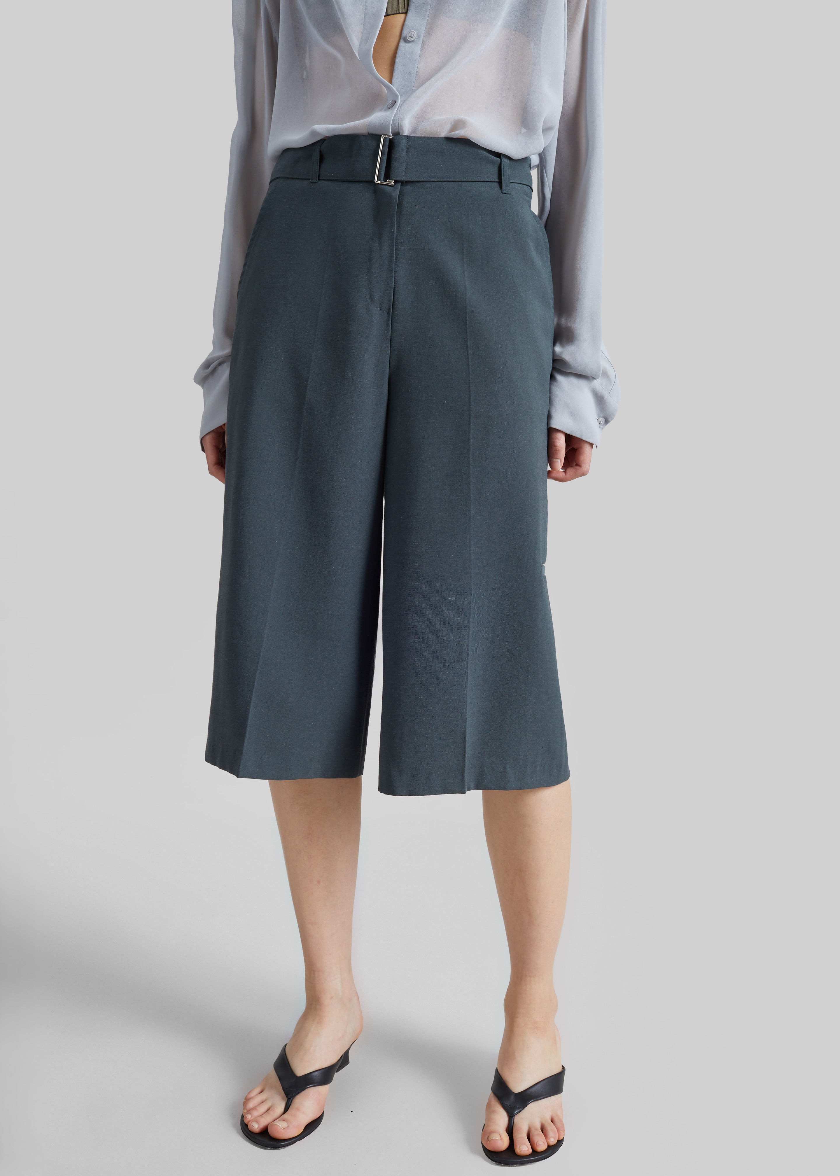 Lioni Tailored Bermuda Shorts - Deep Teal - 2
