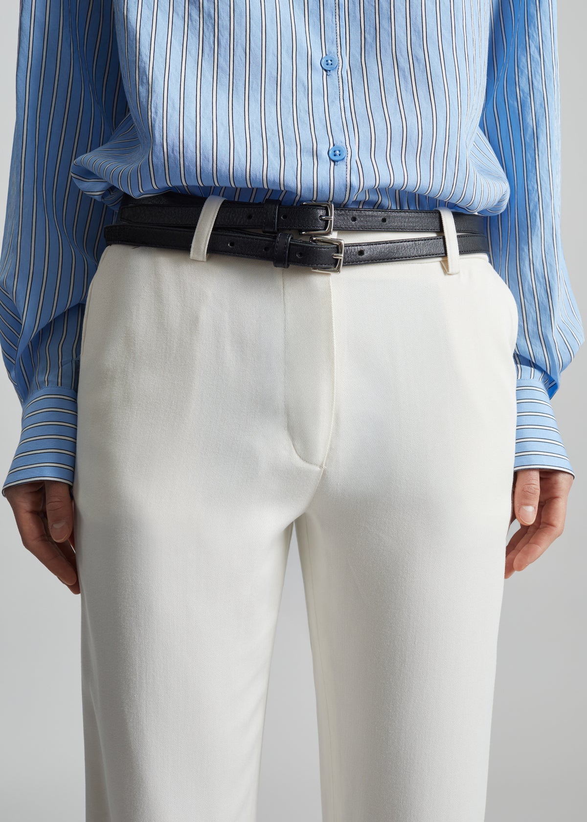 Lior Fluid Capri Pants - Ivory - 3