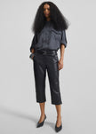 Lior Leather Capri Pants - Black