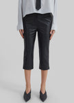 Lior Leather Capri Pants - Black