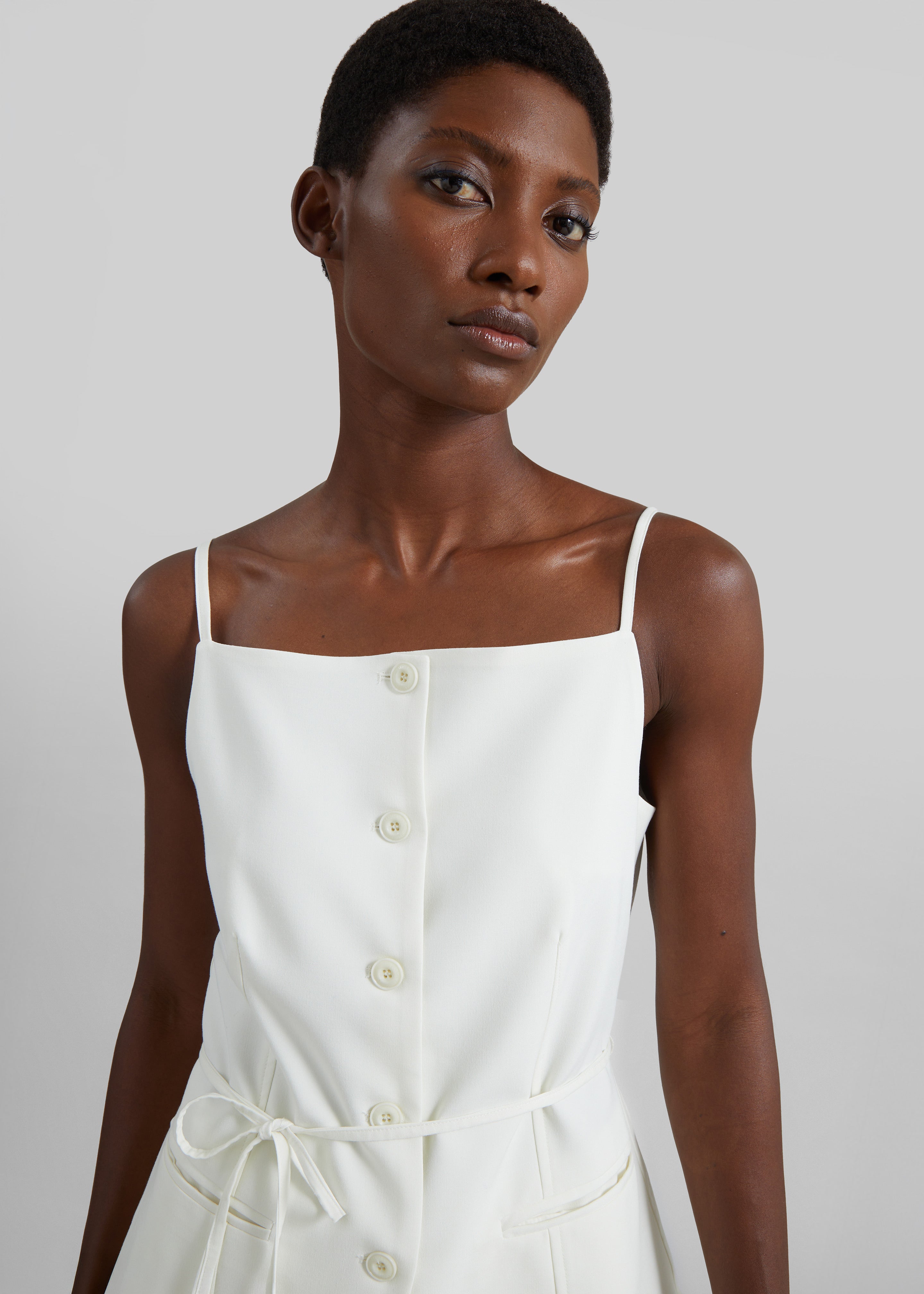 Lisboa Tie Vest - Ivory - 6
