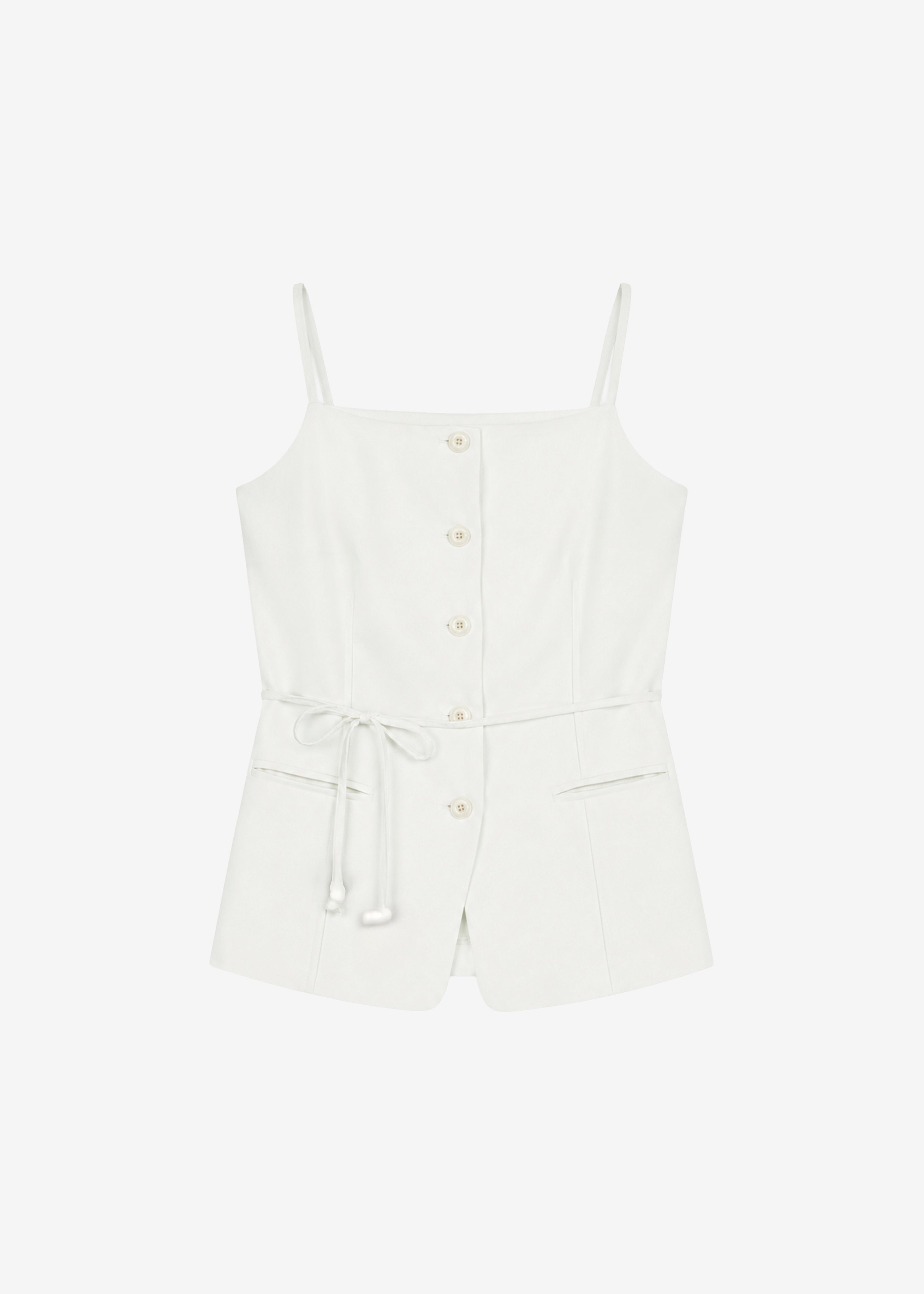 Lisboa Tie Vest - Ivory - 8