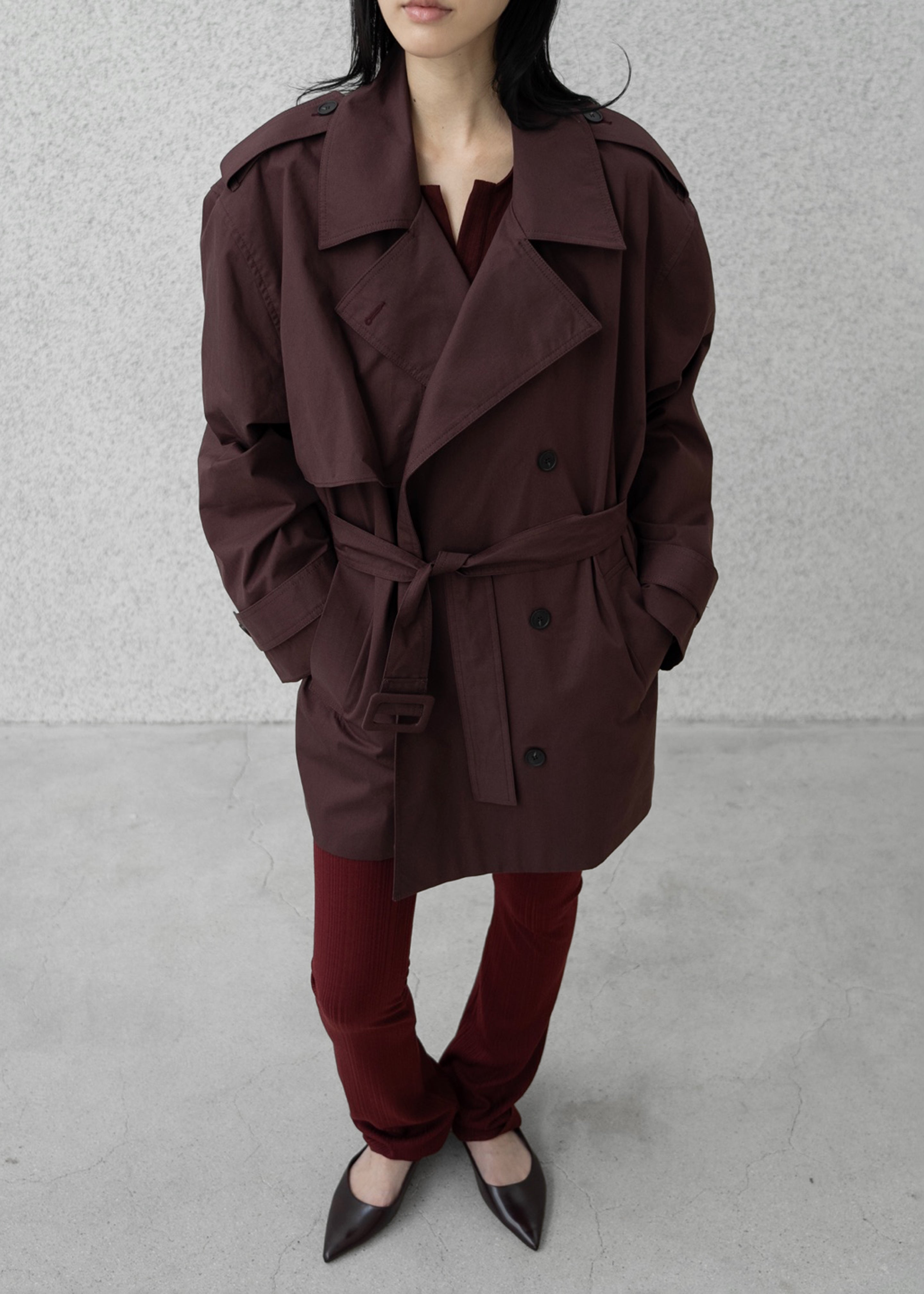 Lisburn Short Trench - Burgundy - 14