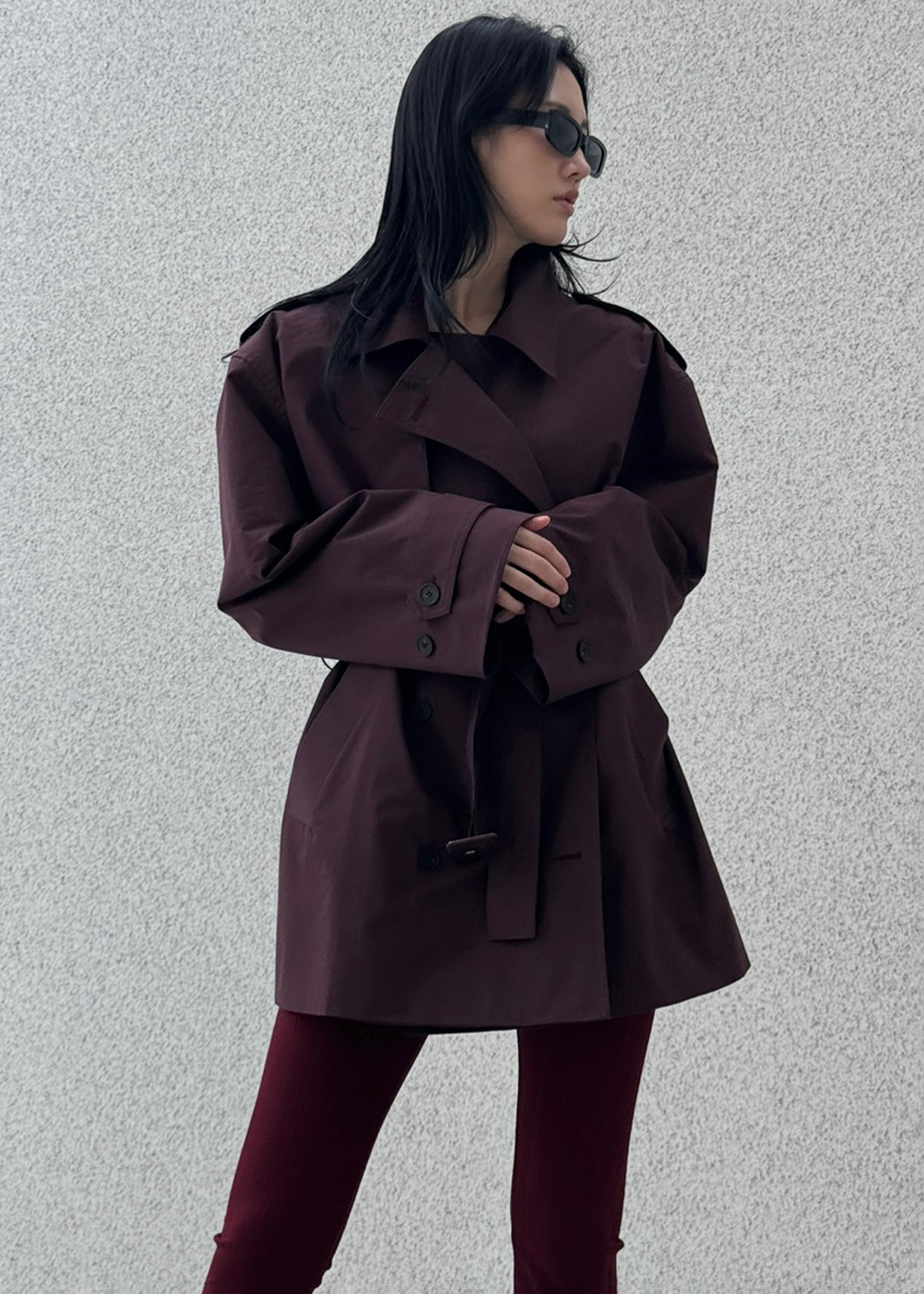 Lisburn Short Trench - Burgundy - 16