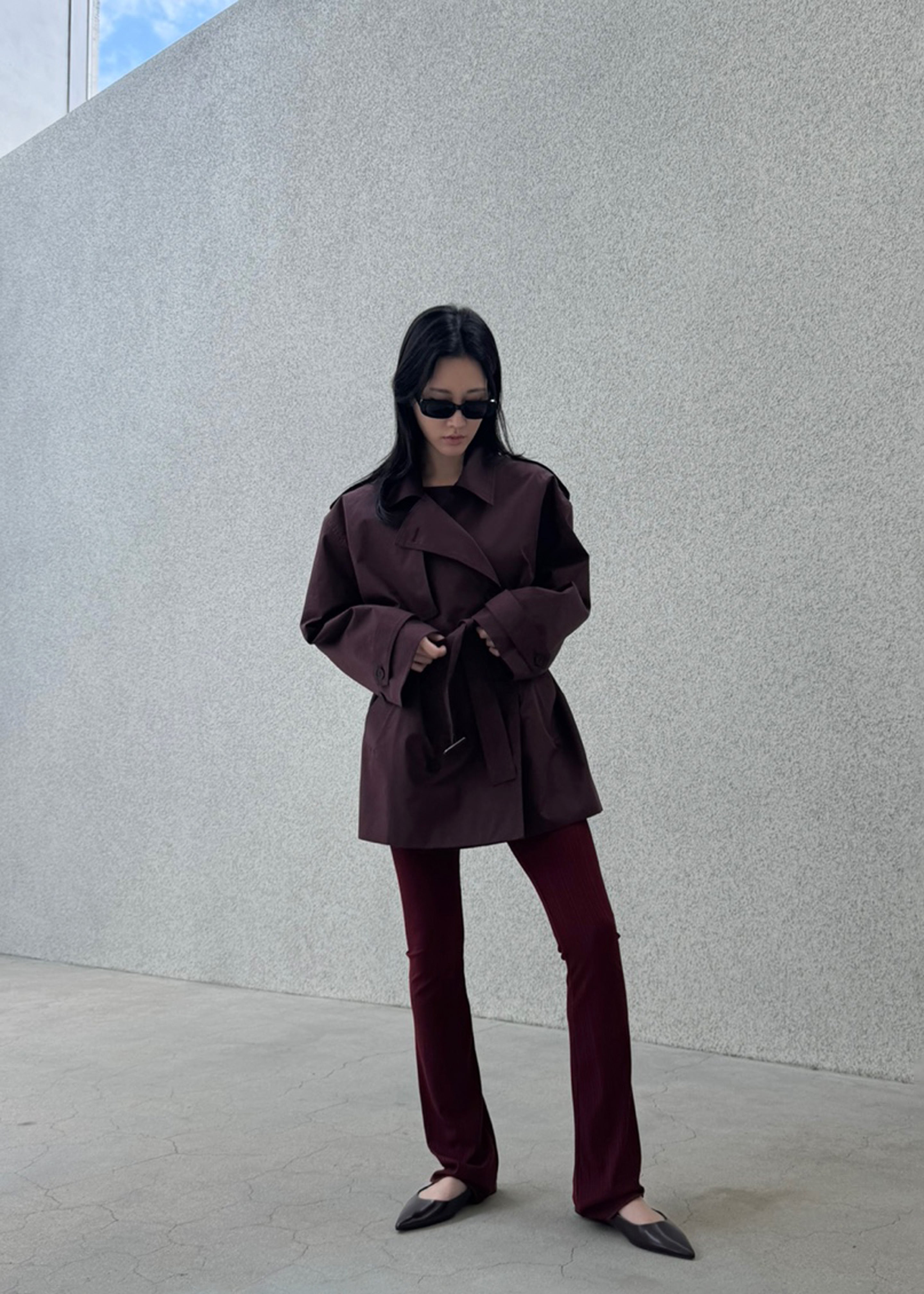 Lisburn Short Trench - Burgundy - 10