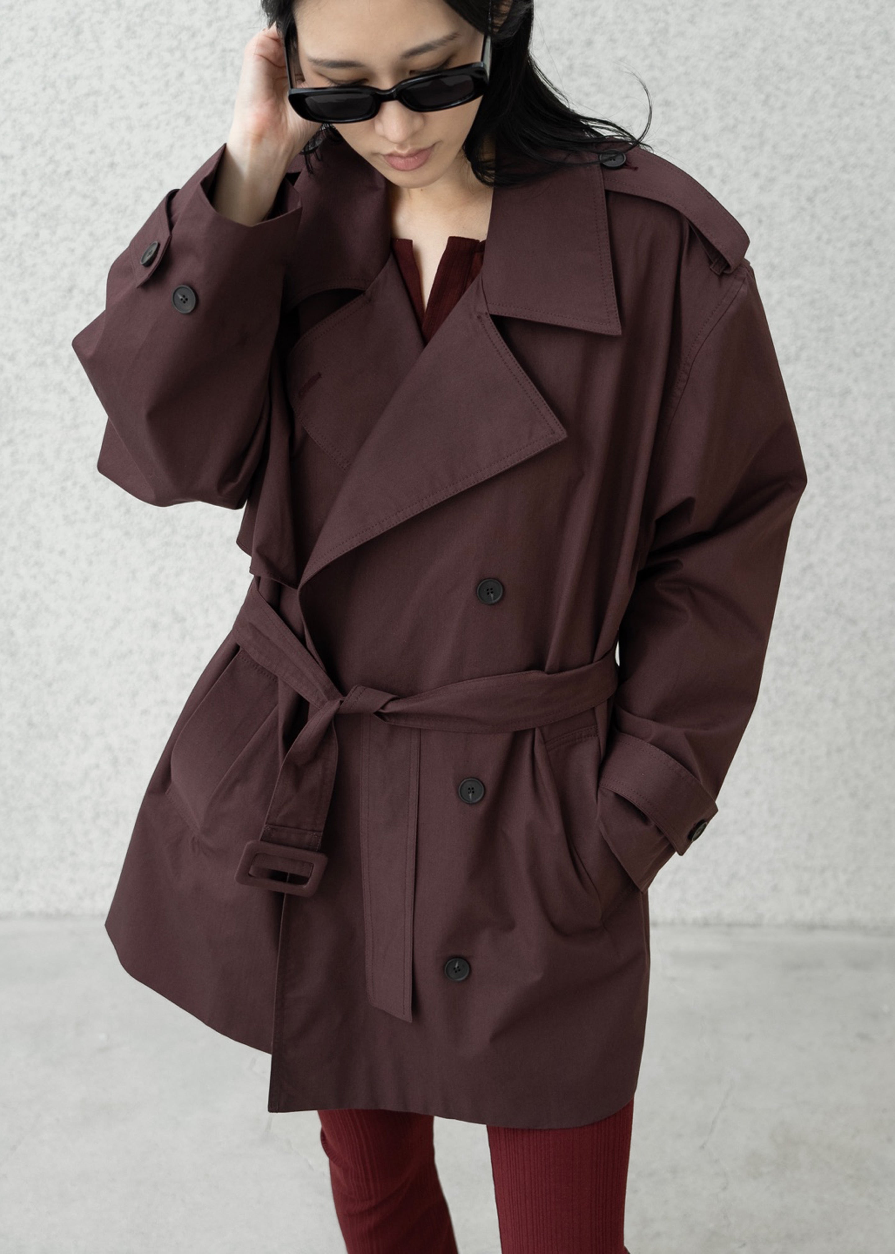 Lisburn Short Trench - Burgundy - 17