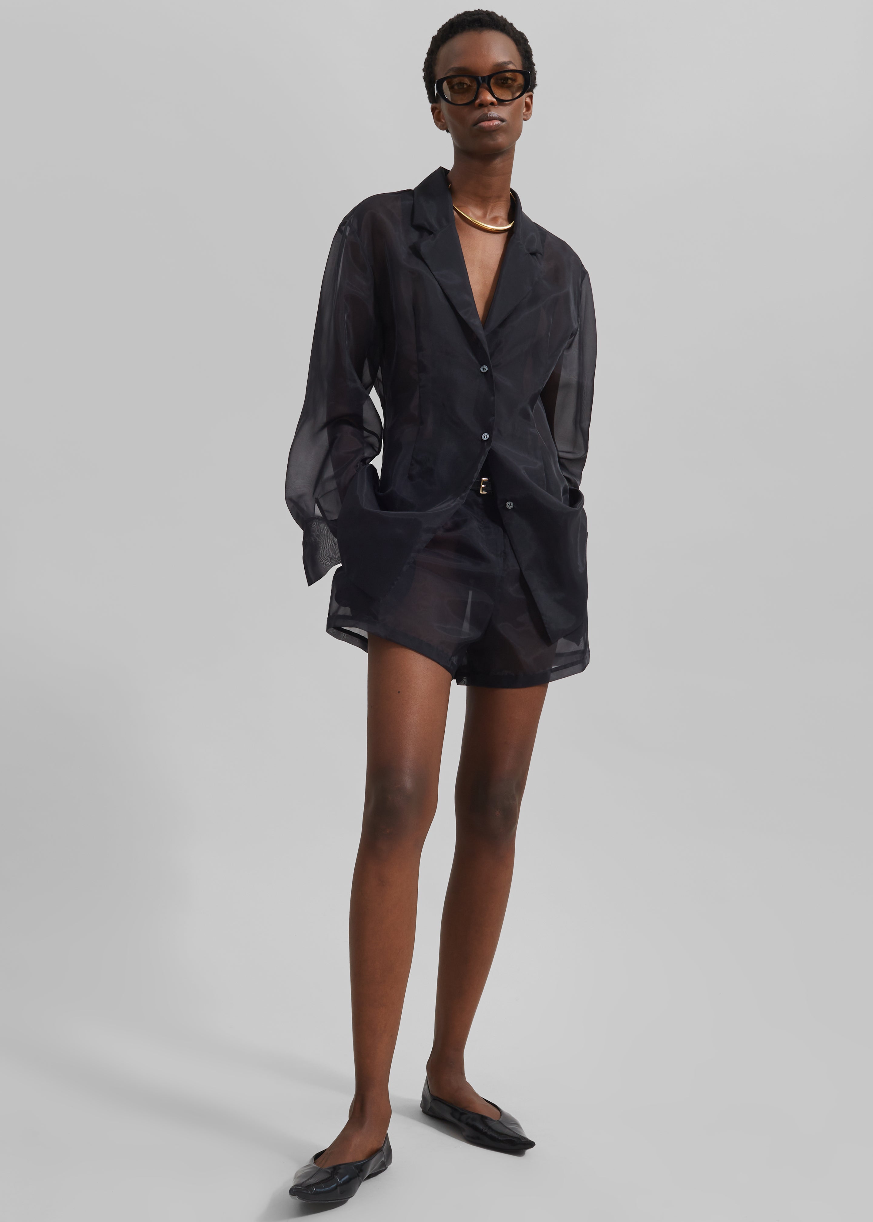 Lise Sheer Shorts - Black – The Frankie Shop