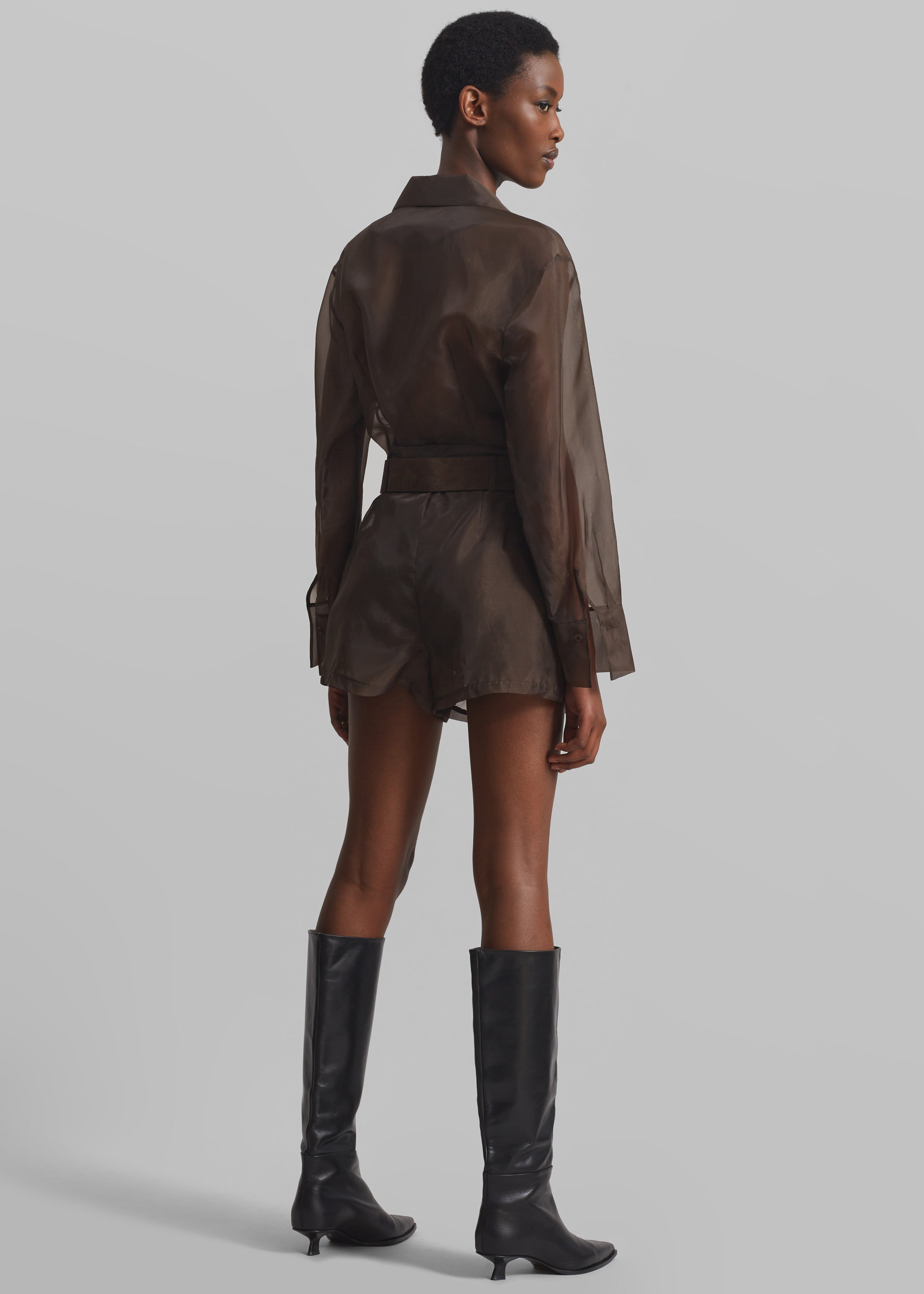 Lise Sheer Shorts - Brown – The Frankie Shop