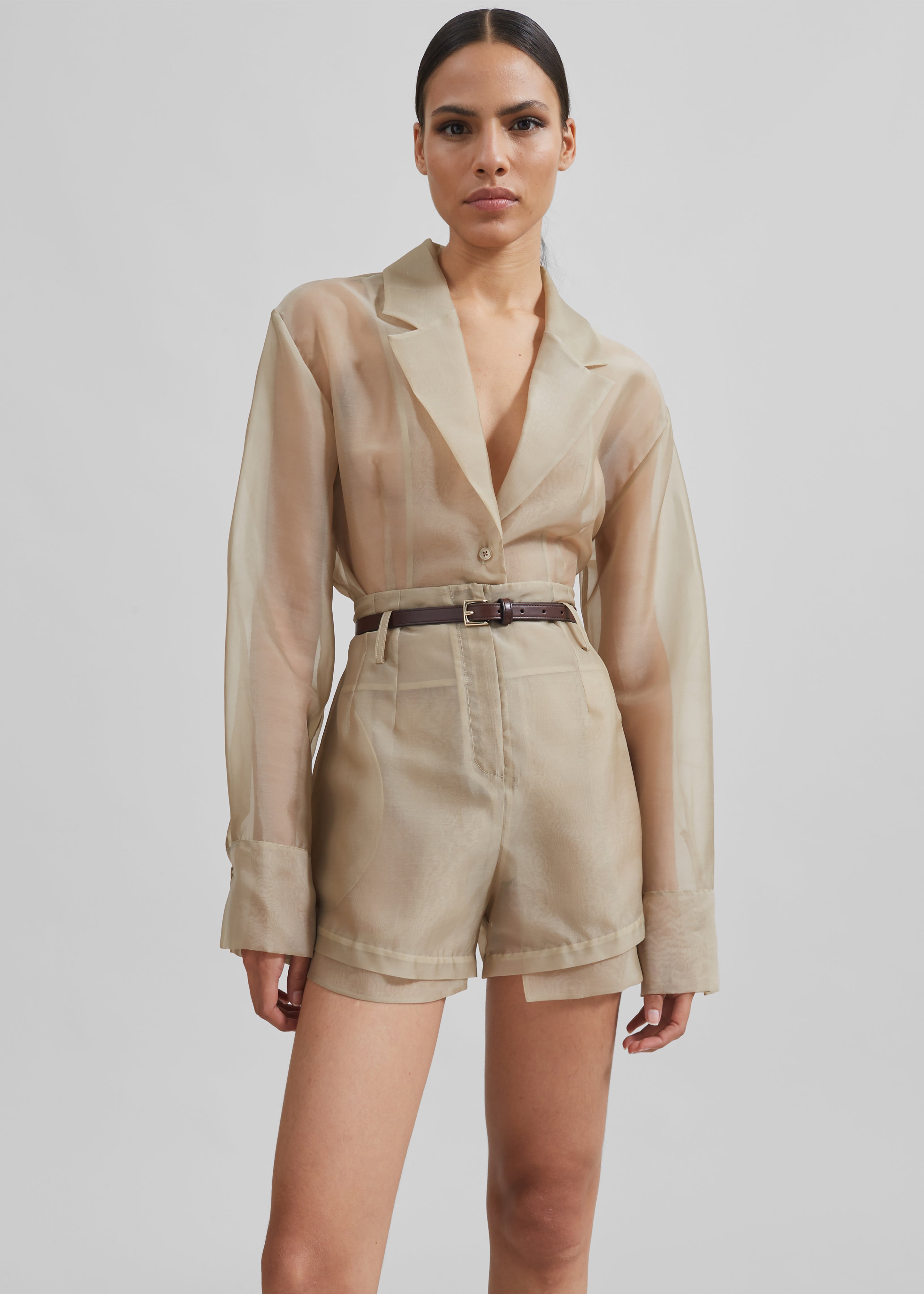 Lise Sheer Shorts - Desert Sand - 4