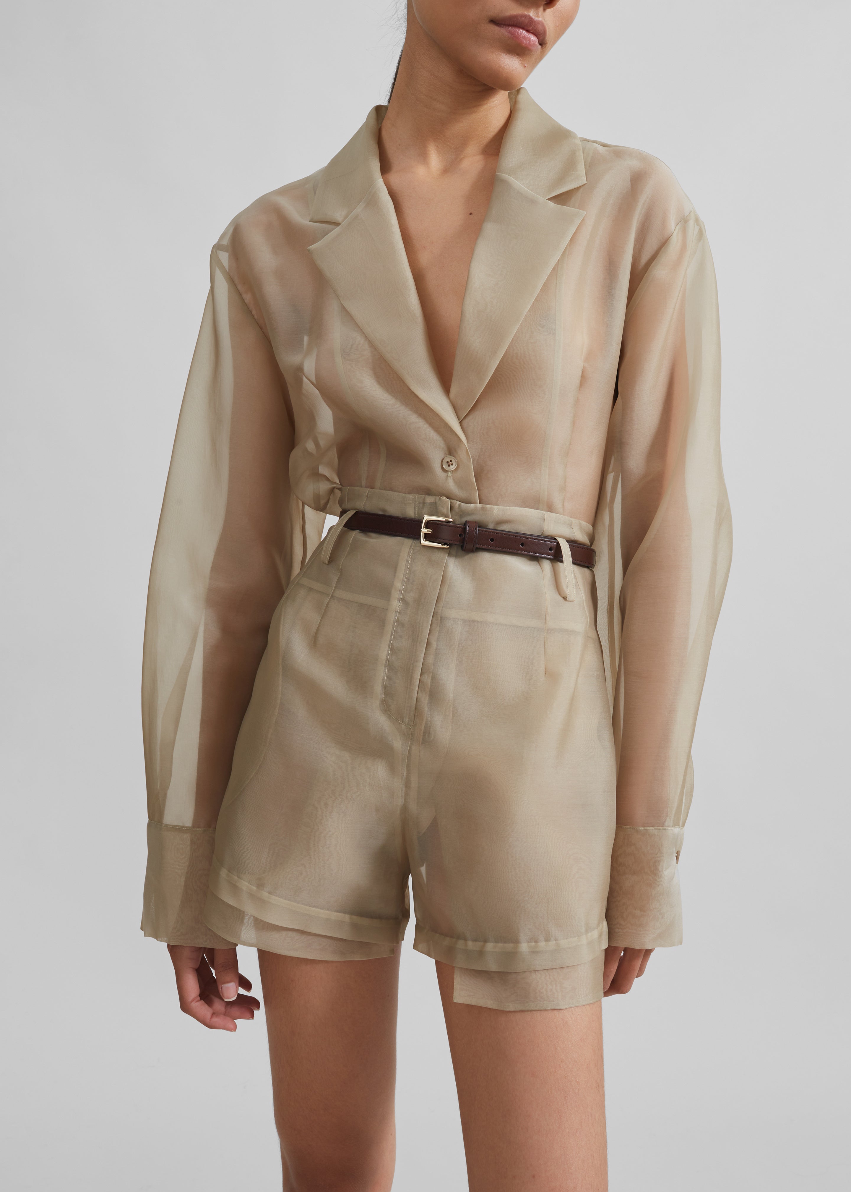 Lise Sheer Shorts - Desert Sand - 1