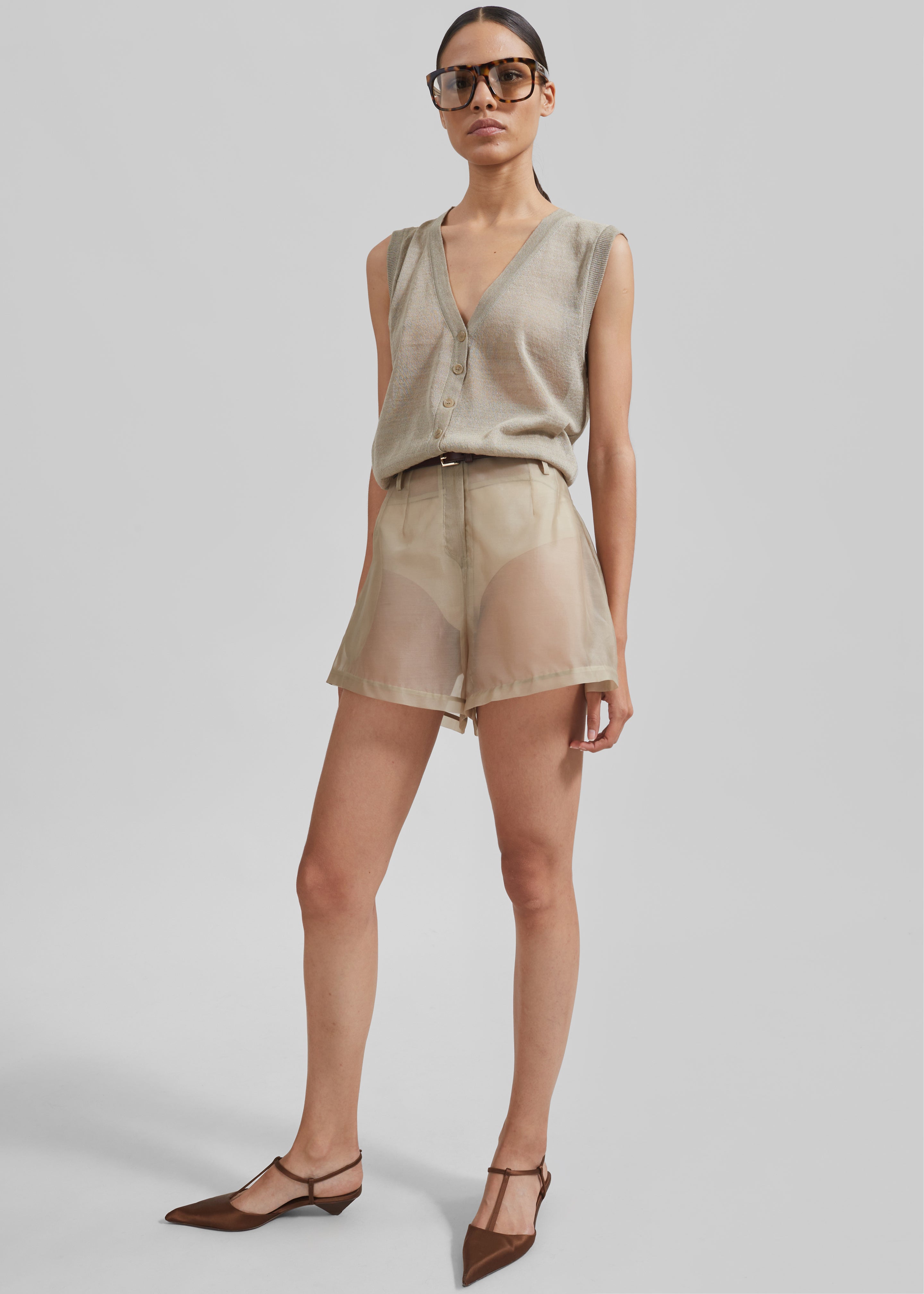 Lise Sheer Shorts - Desert Sand - 2