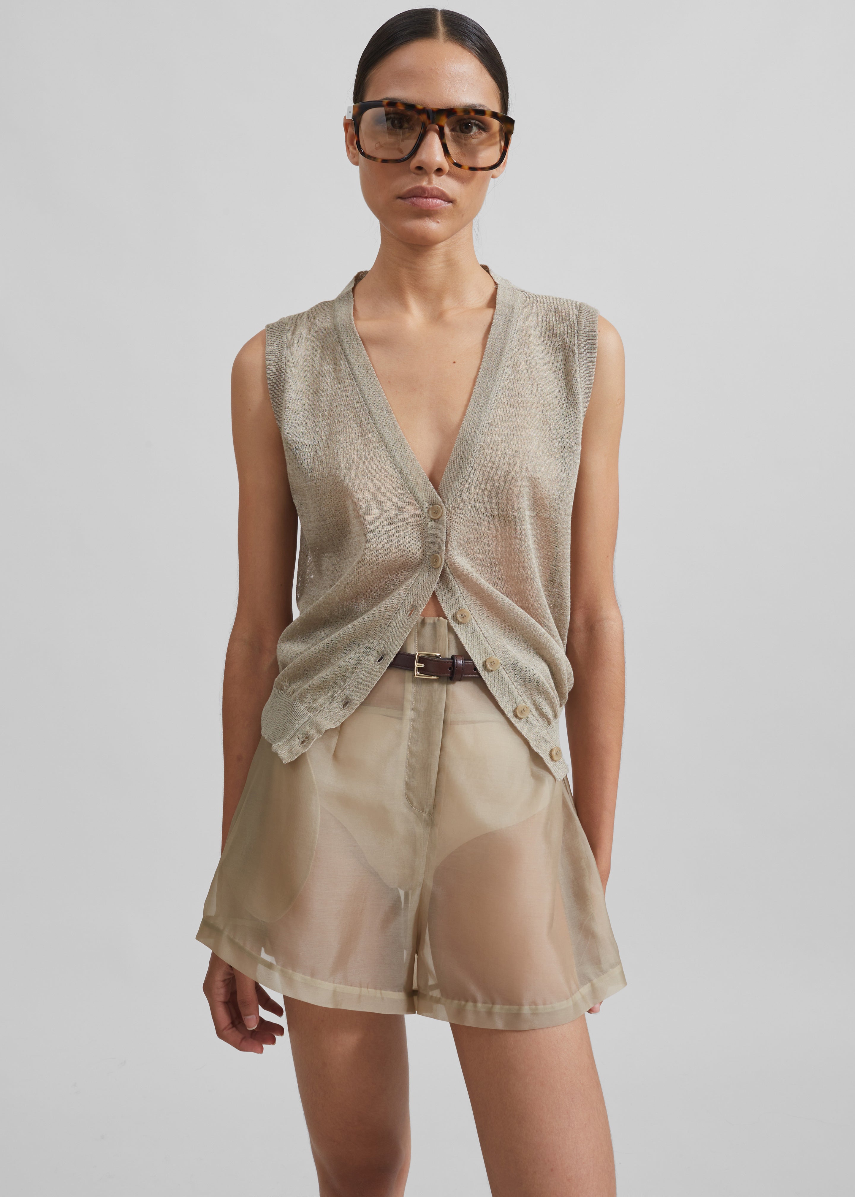 Lise Sheer Shorts - Desert Sand - 7