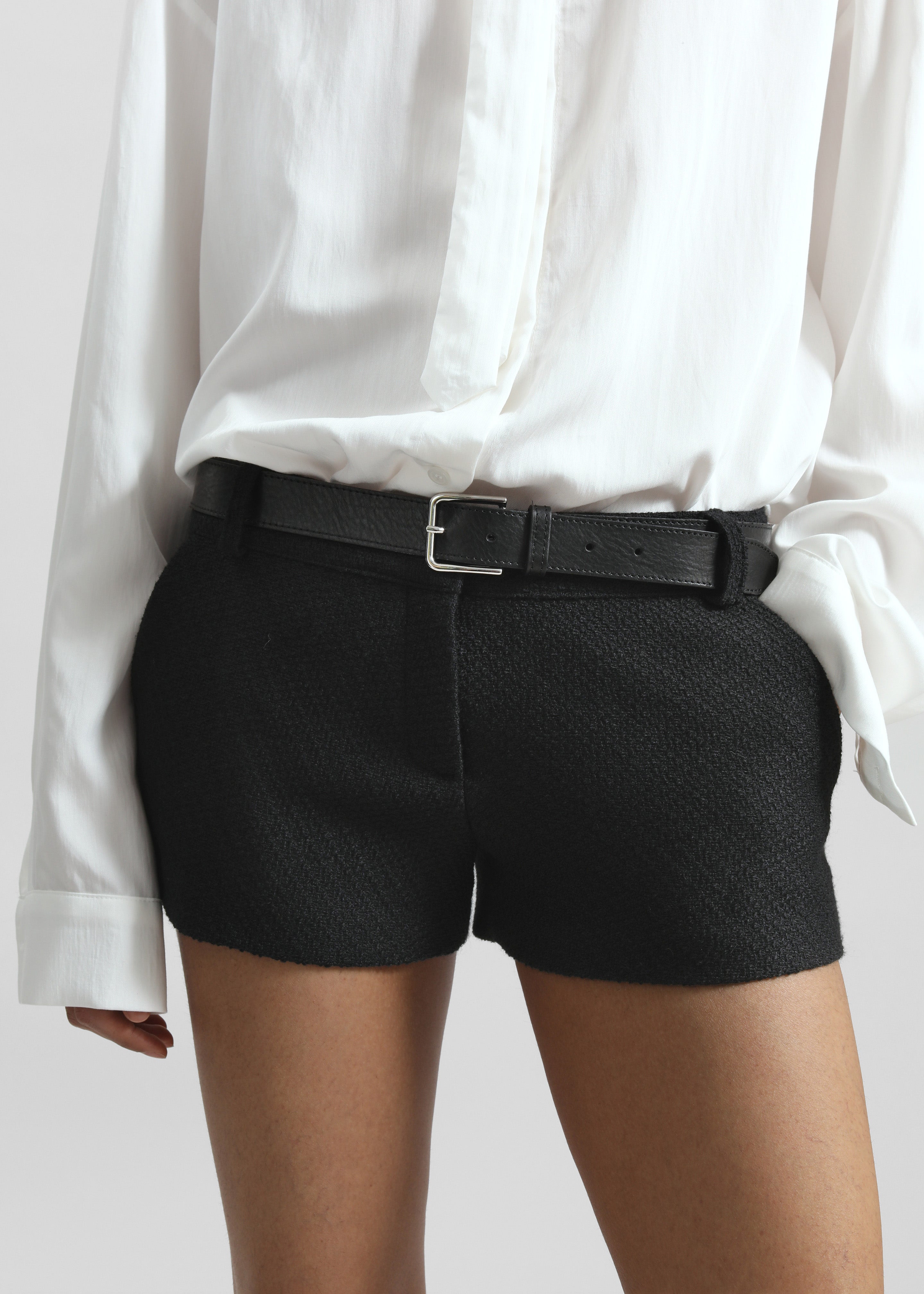 Lisette Tweed Hot Pants - Black - 2