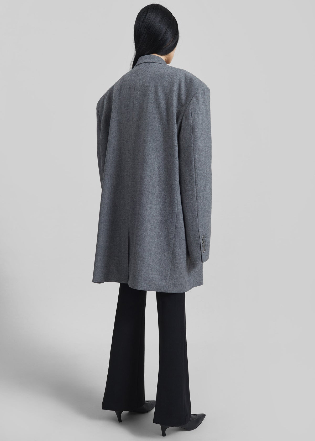 Lismore Wool Oversized Blazer - Grey - 9