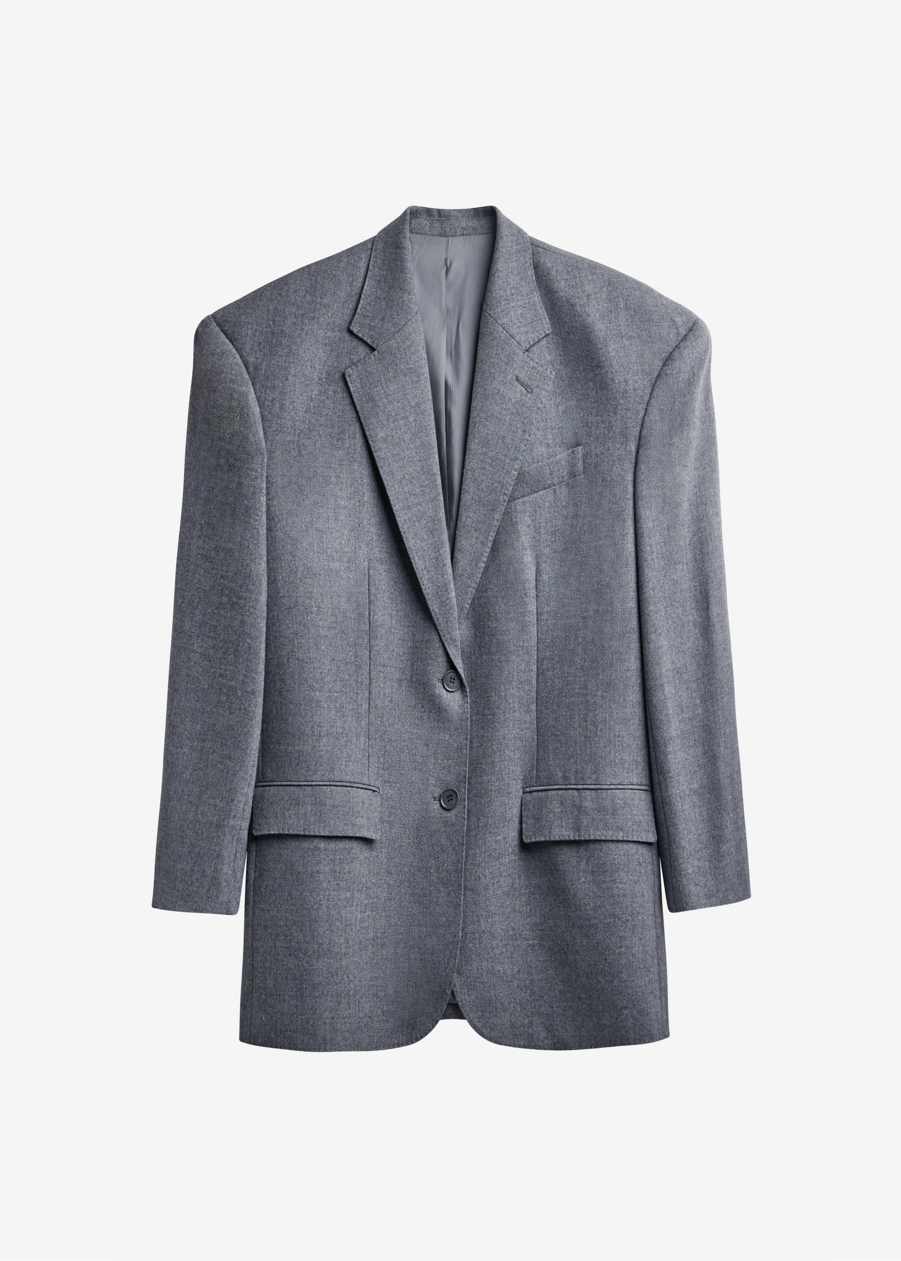 Lismore Wool Oversized Blazer - Grey - 10