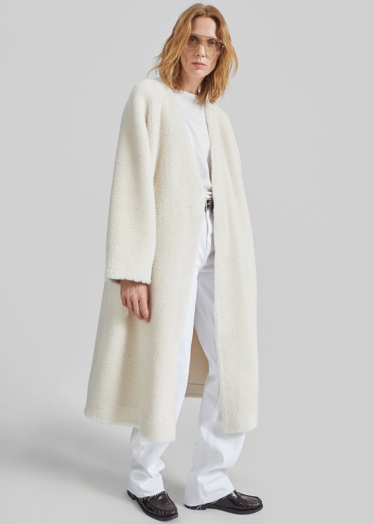 Shop the look image for Livigno Faux Shearling Coat - Ivory