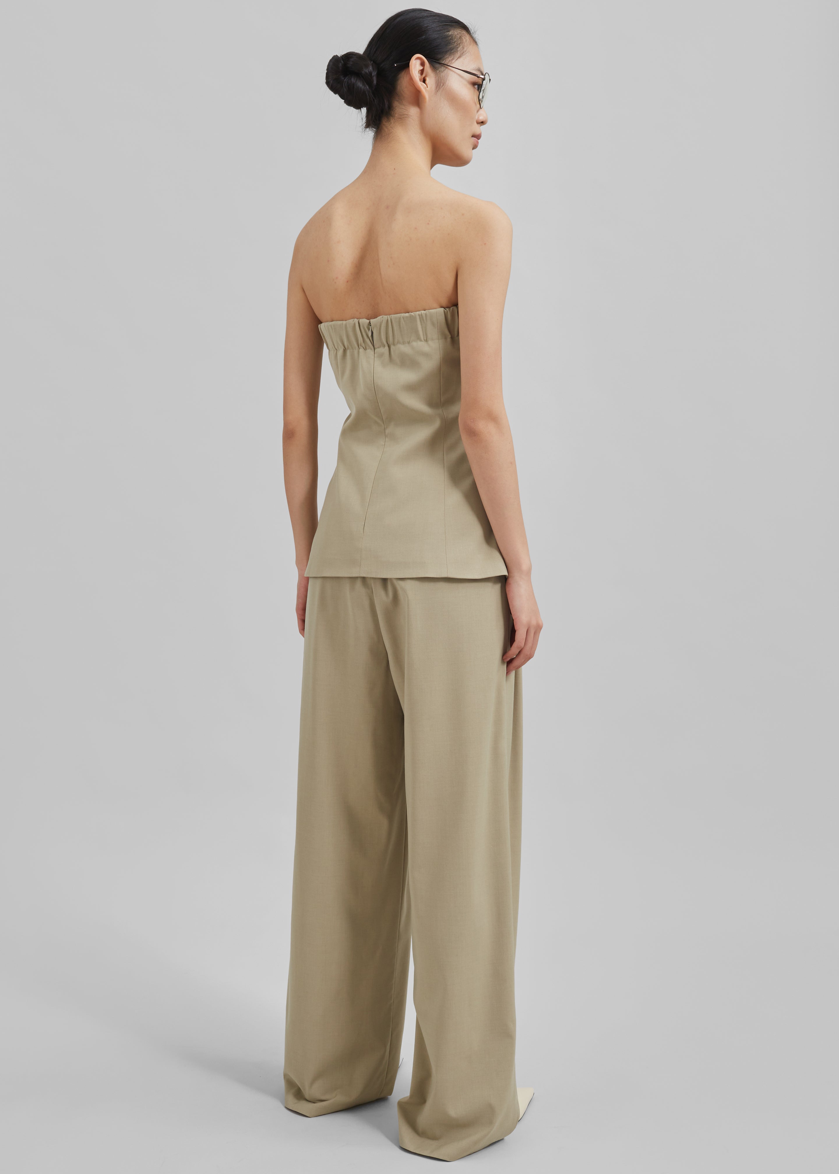 Livvy Pleated Trousers - Beige - 12