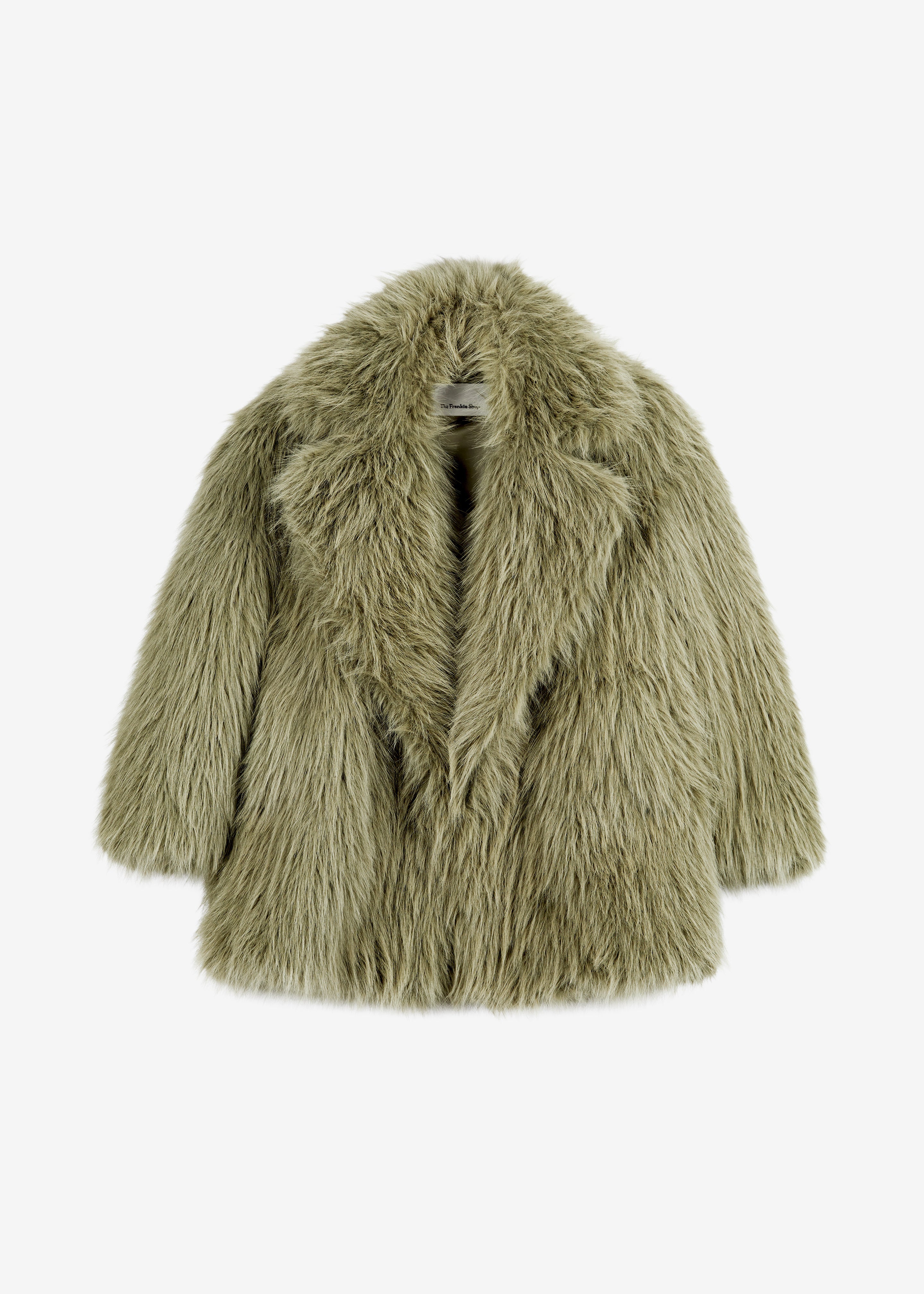 Liza Short Faux Fur Coat - Sage - 6