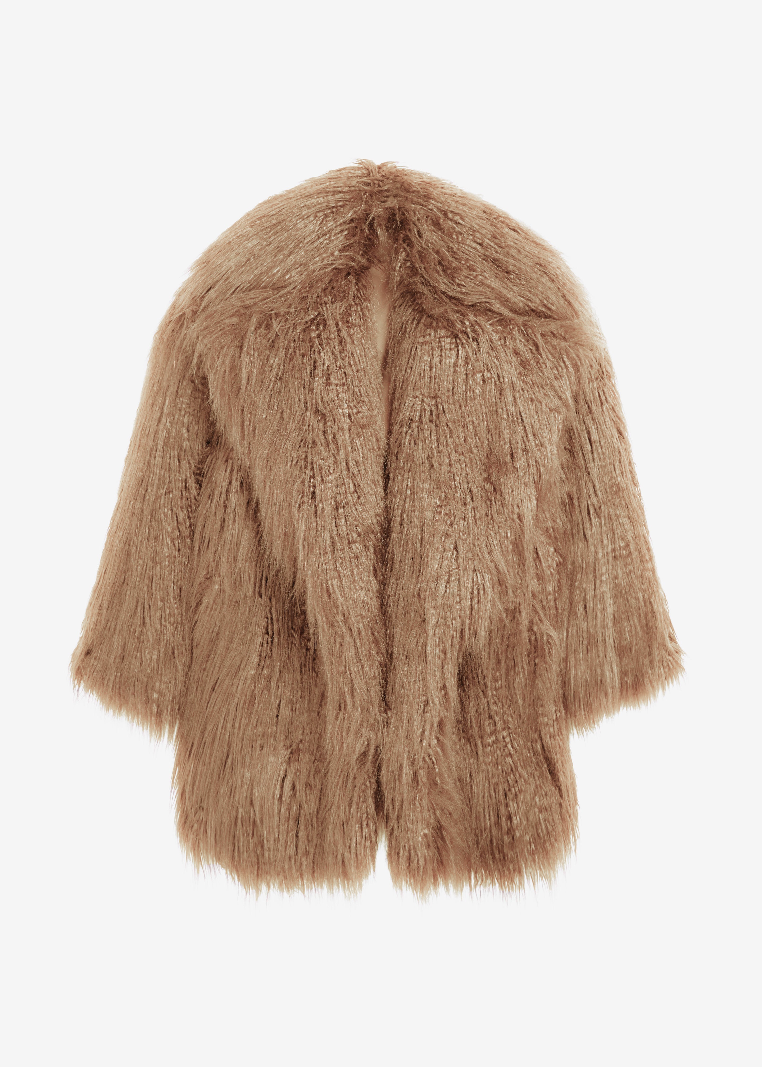 Miley Faux Fur Jacket - Camel - 12