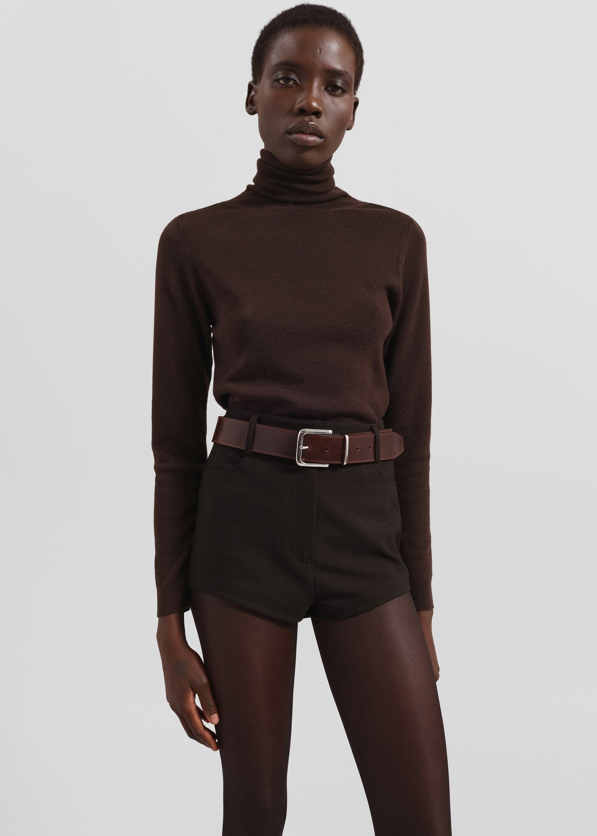 Loen Hot Pants - Brown - 1