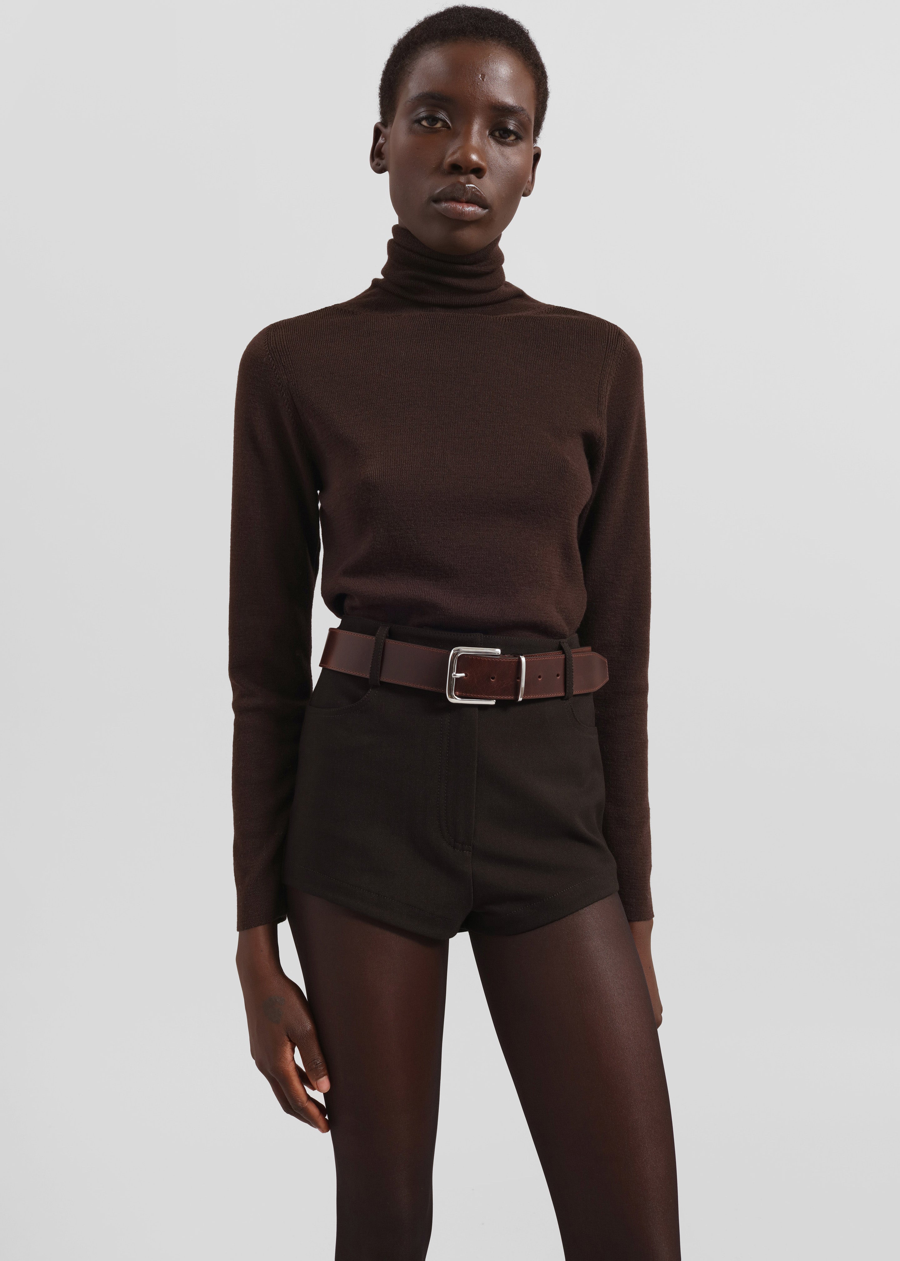 Loen Hot Pants - Brown - 1