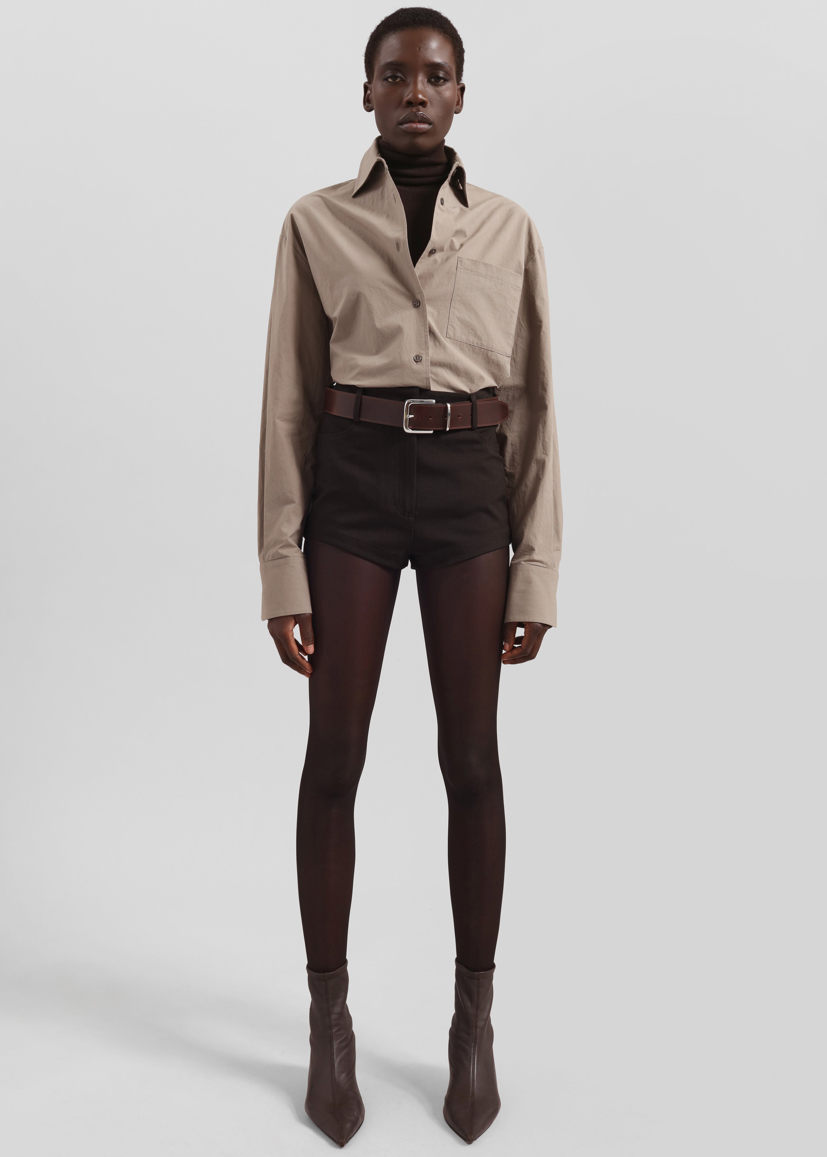 Loen Hot Pants - Brown - 7