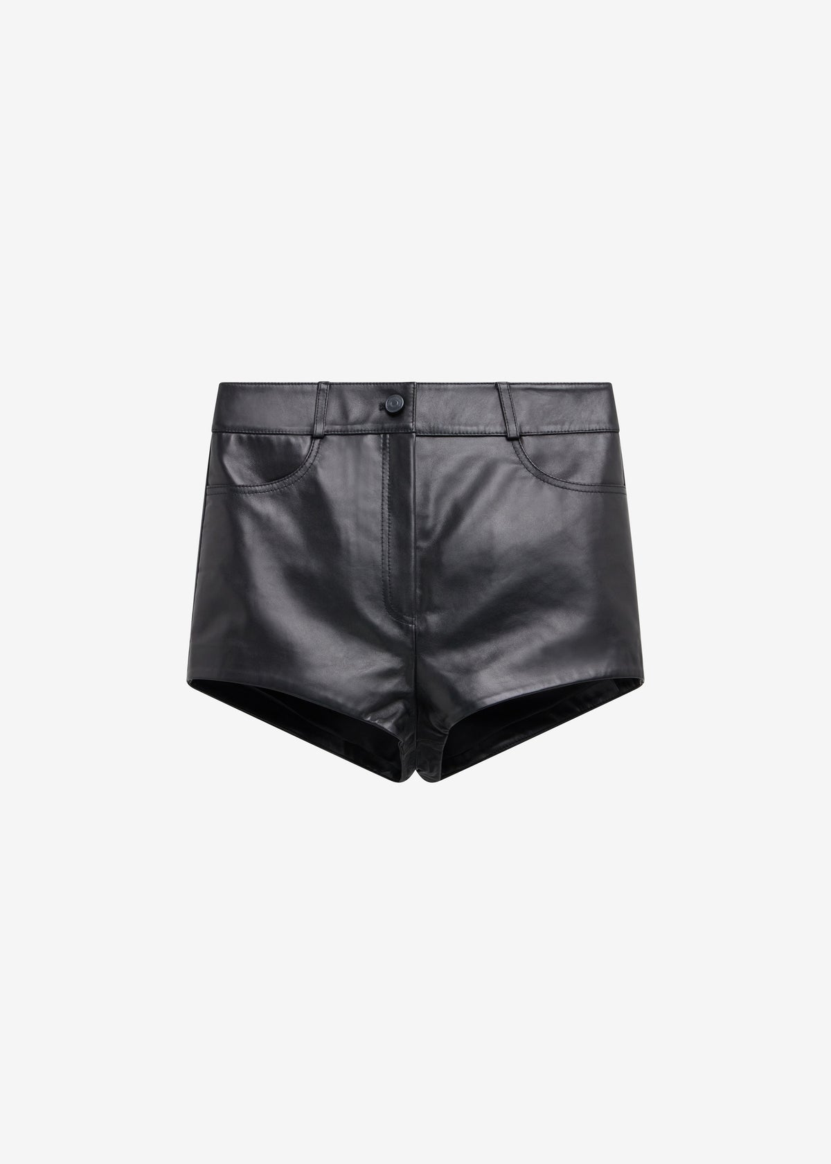 Loen Leather Hot Pants - Black - 9