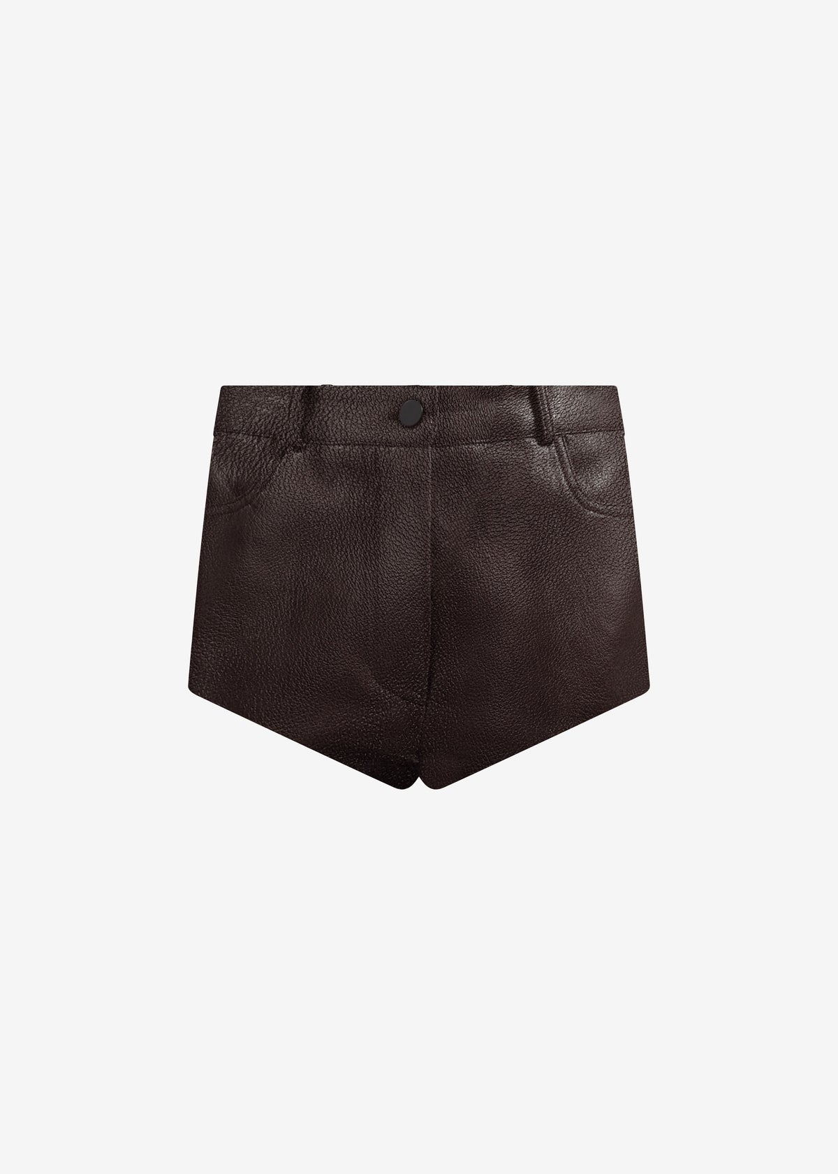 Loen Leather Hot Pants - Vintage Brown - 13