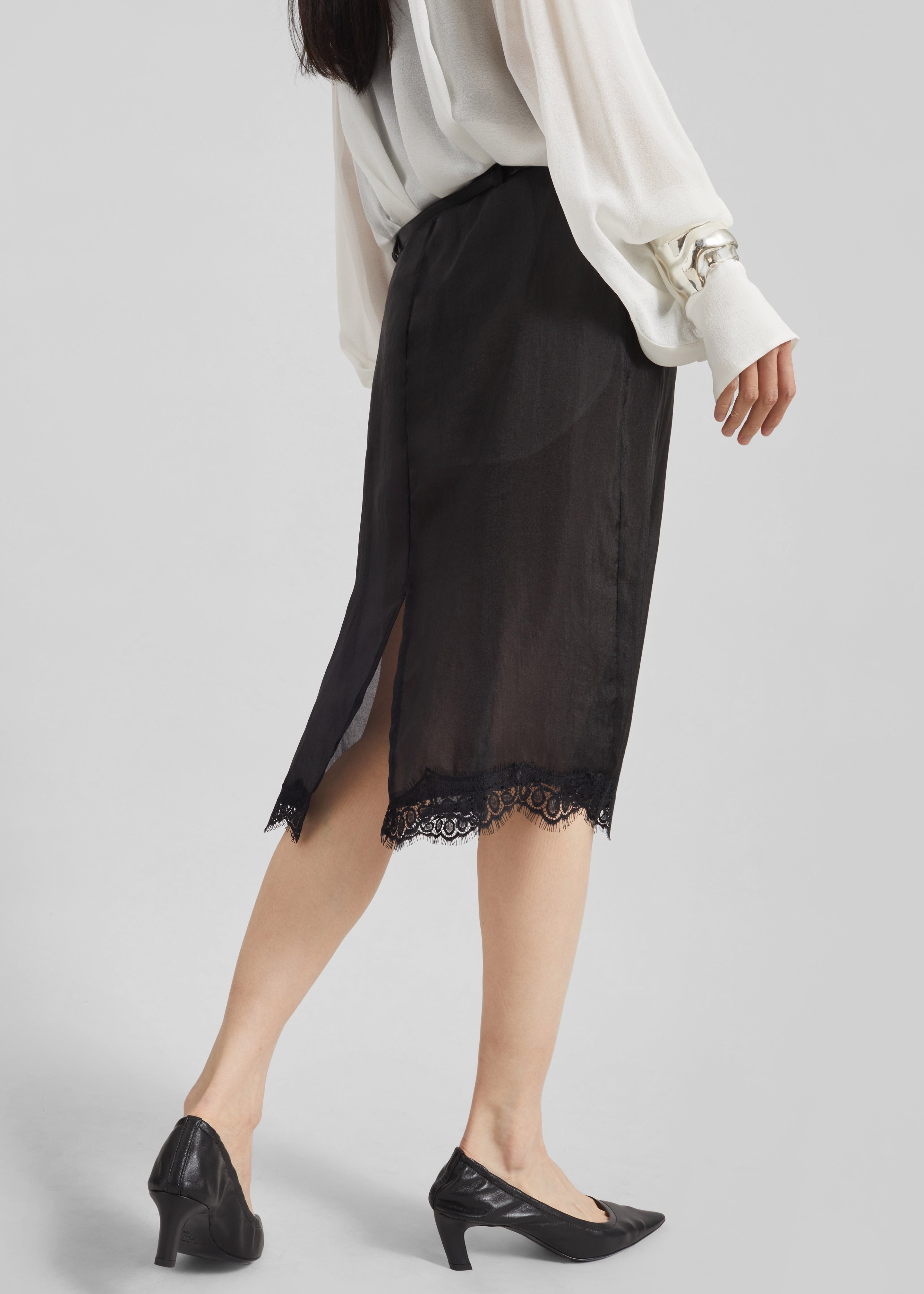 Lolai Sheer Lace Skirt - Black - 7