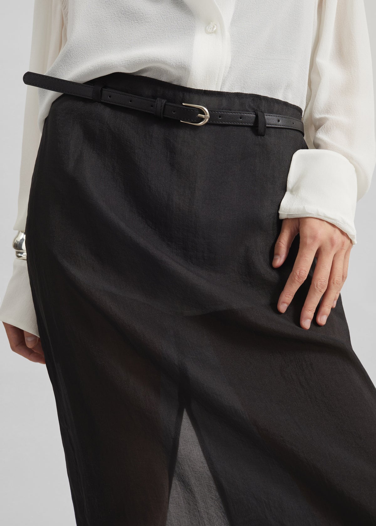 Lolai Sheer Lace Skirt - Black - 6